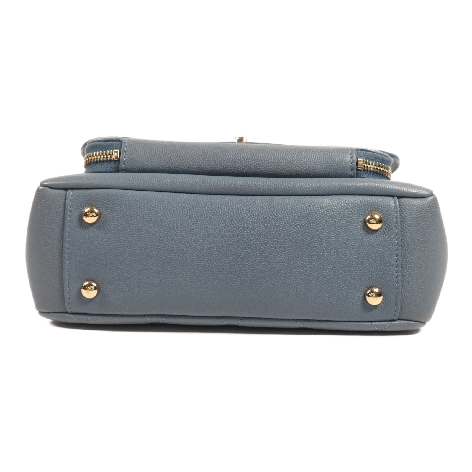 CHANEL 牛皮皮革Chain Shoulder金扣手挽肩背兩用袋