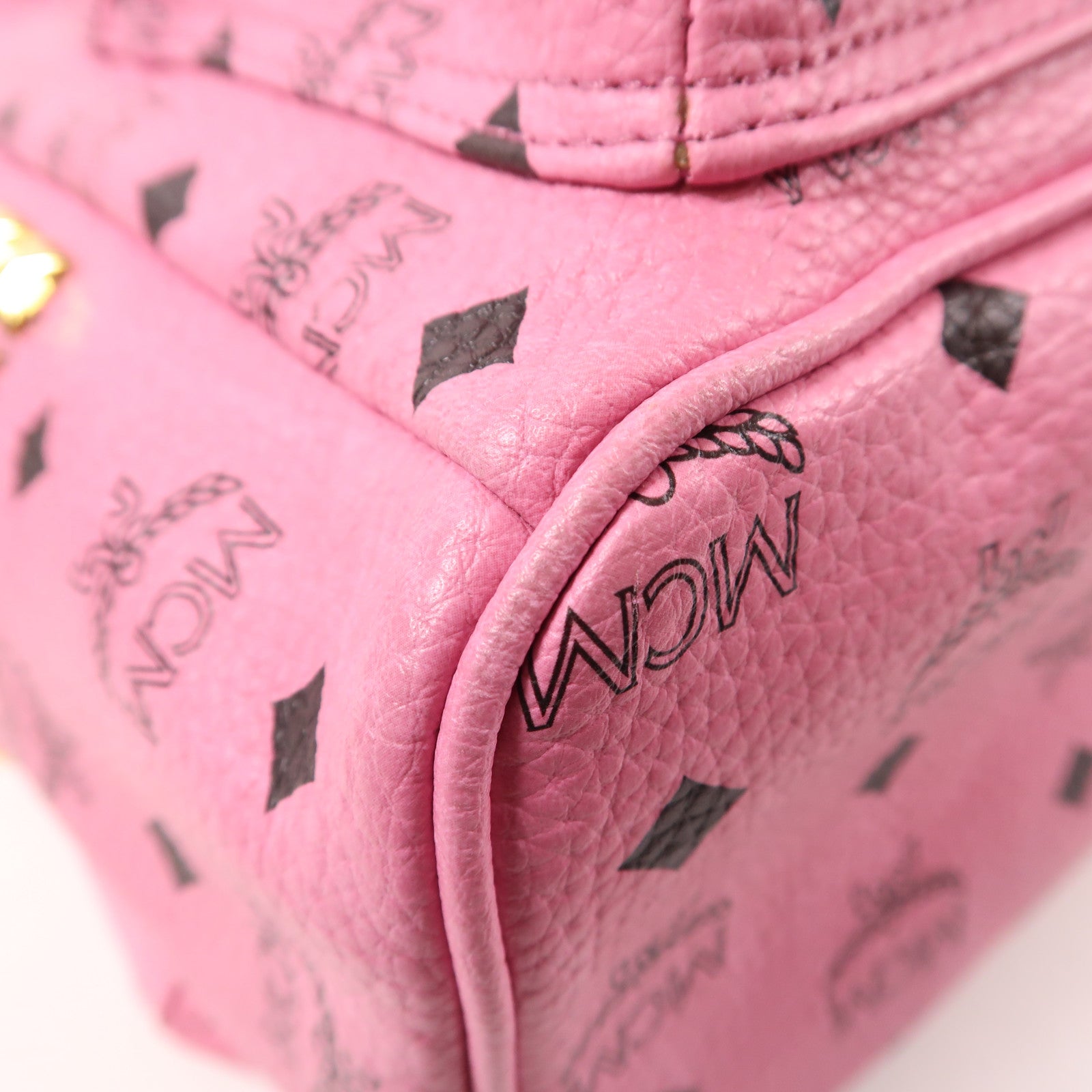 MCM 【激減優惠】皮革Rucksack金扣背包