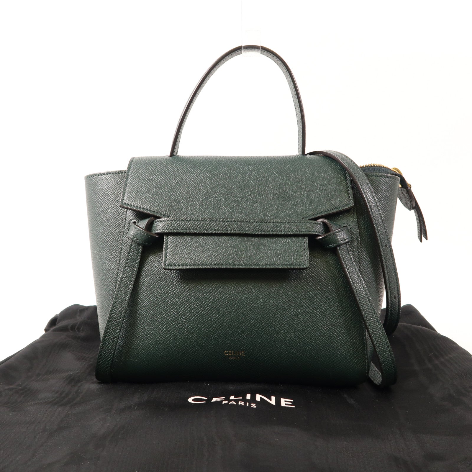 CELINE 牛皮皮革Belt Bag金扣手挽肩背兩用袋