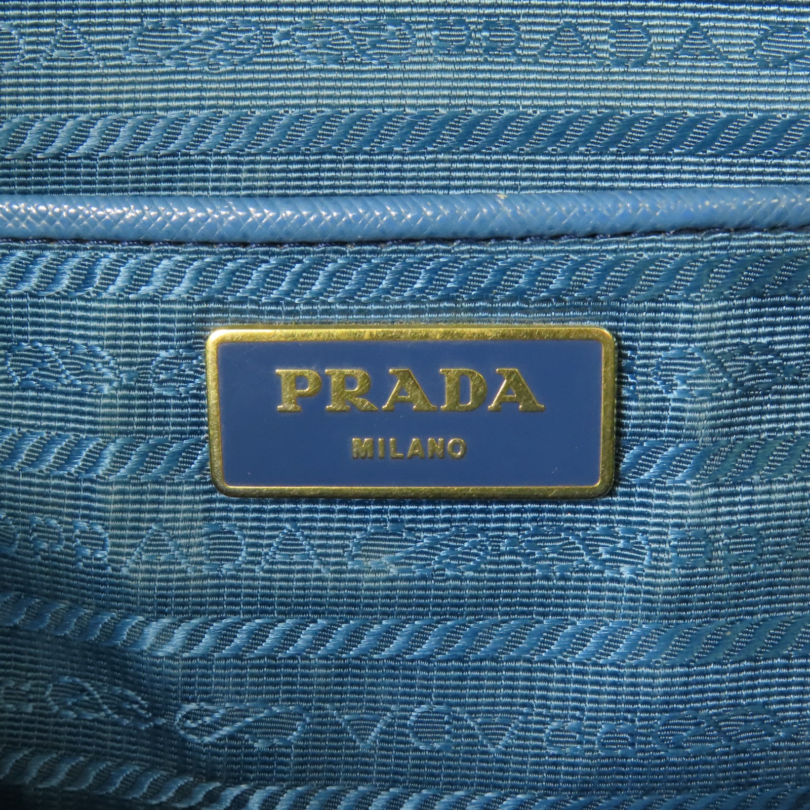 PRADA Galleria 2 Way Shoulder Hand Bag BN2274 Saffiano Leather Blue