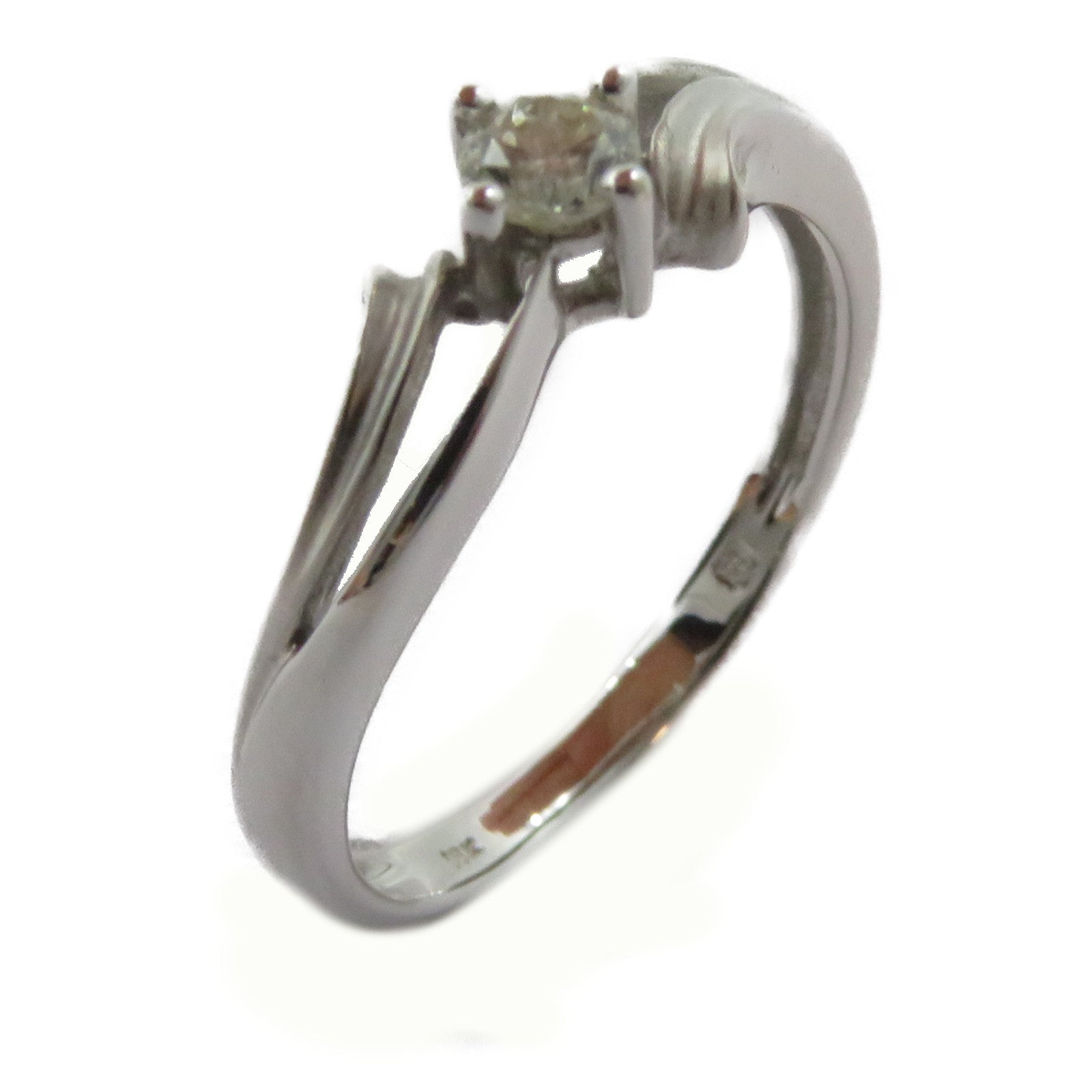 JEWELRY 【激減優惠】18K白金Diamond Ring 0.18ct鑽石戒指US#5.25