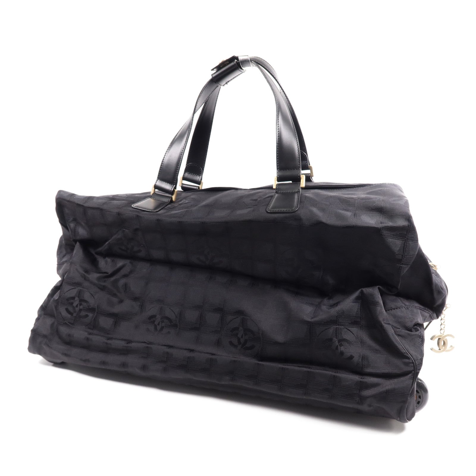 CHANEL 尼龍Carry Bag銀扣手挽袋