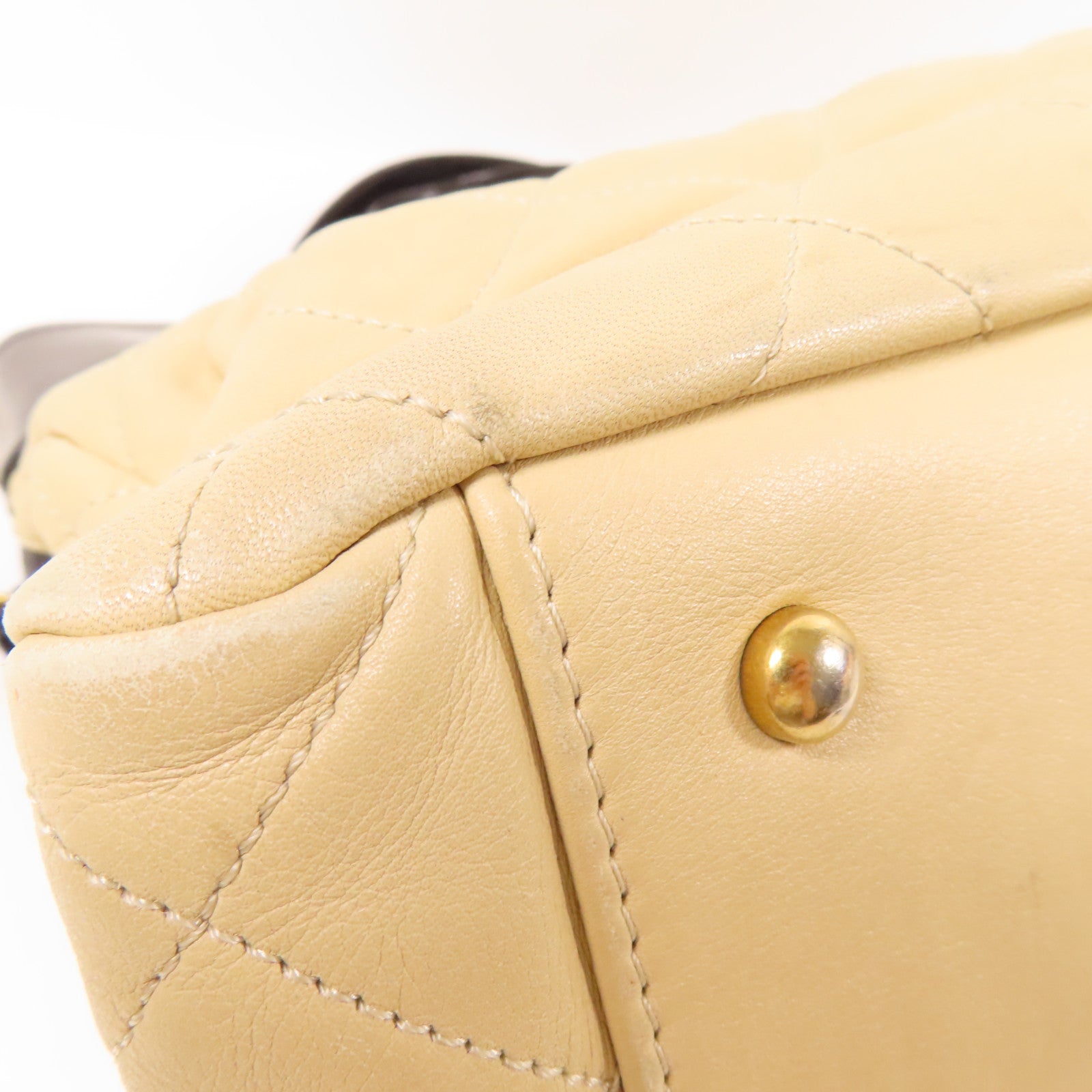 CHANEL 皮革2 Way Shoulder金扣手挽肩背兩用袋