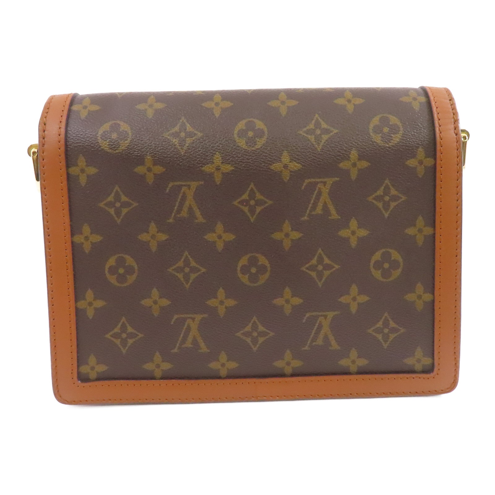 LOUIS VUITTON 【激減優惠】Monogram/Monogram Reverse Dauphine MM金扣手挽肩背兩用袋啡色