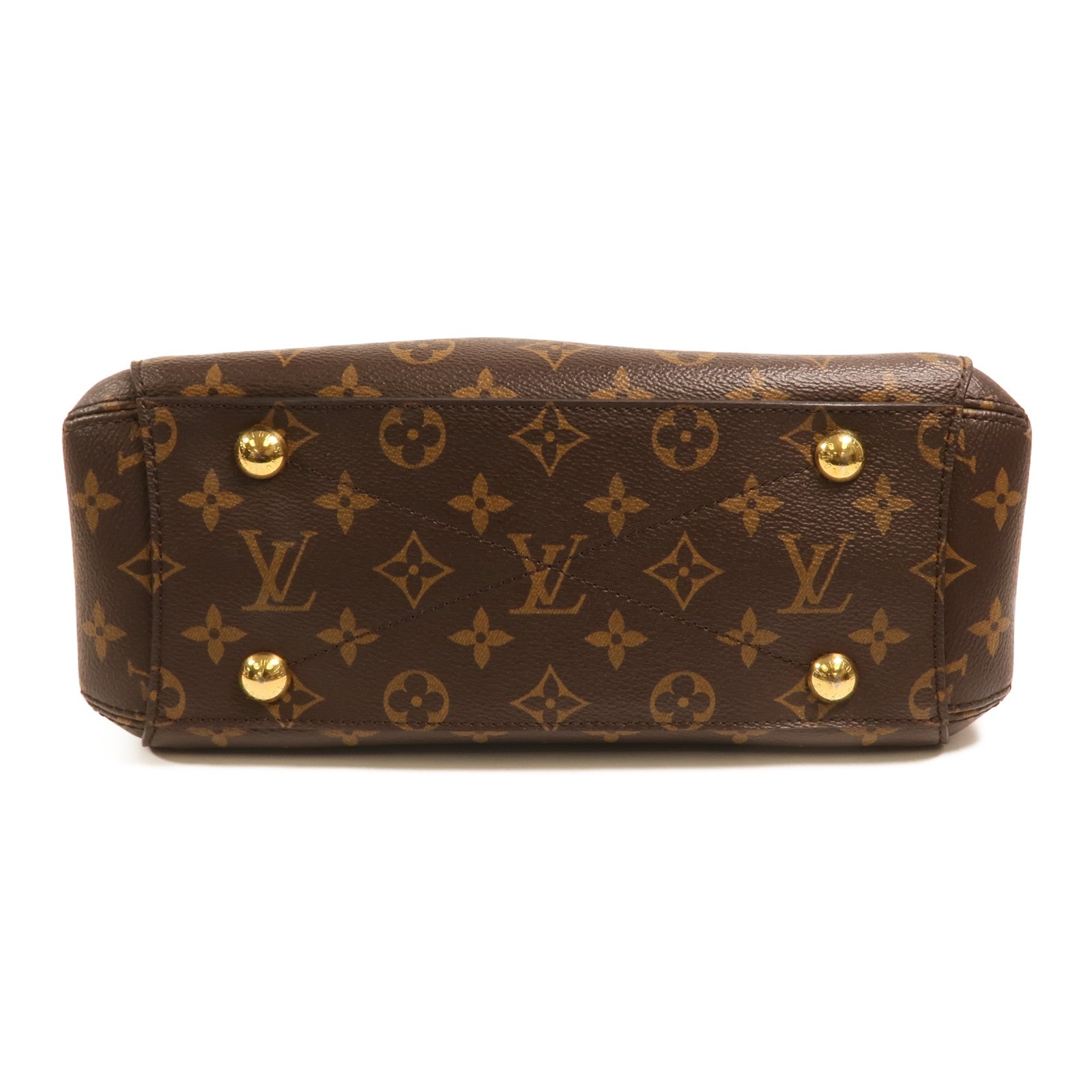 LOUIS VUITTON Monogram Montaigne BB金扣手挽肩背兩用袋棕色