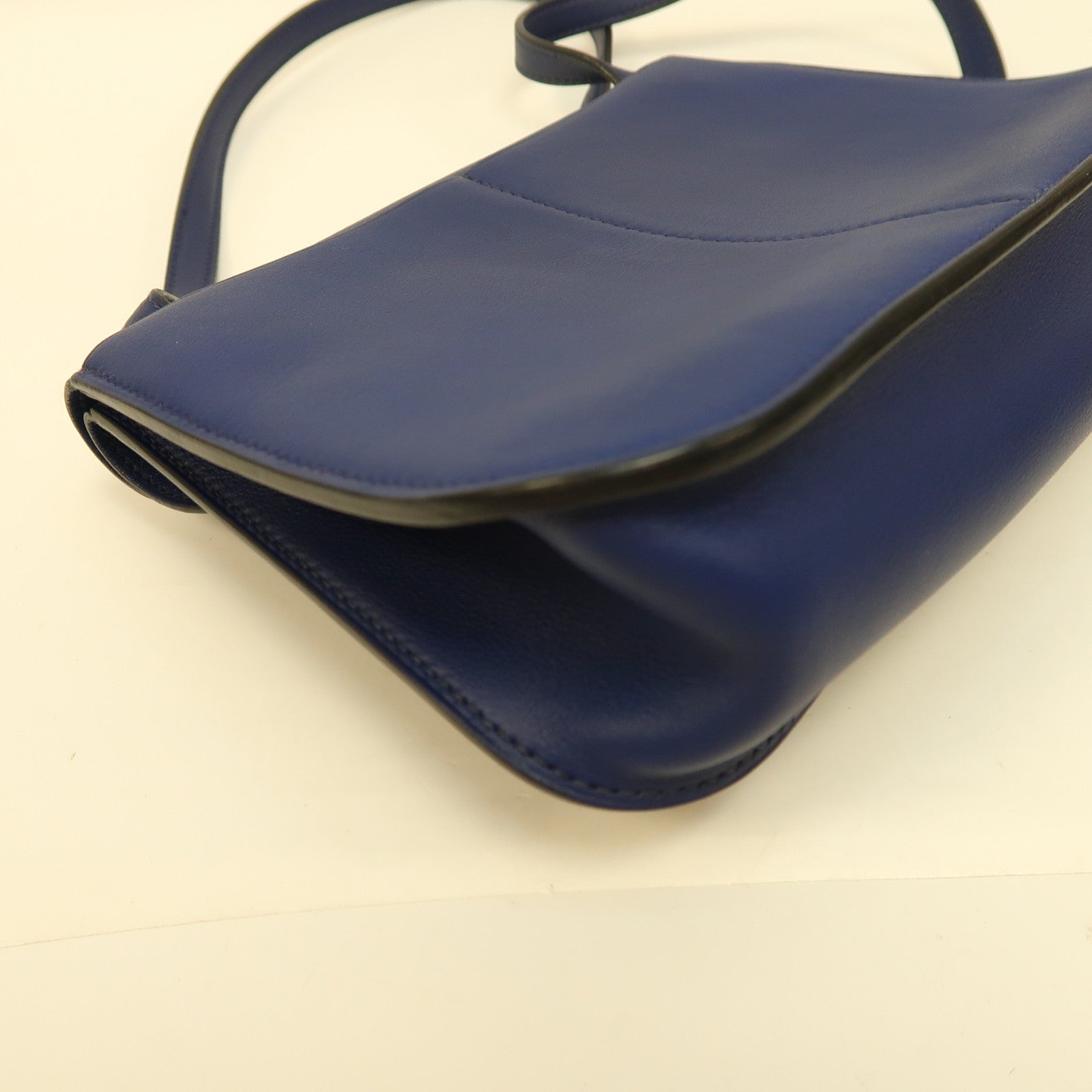 HERMES Swift皮革Mini Halzan 22銀扣手挽肩背兩用袋藍色