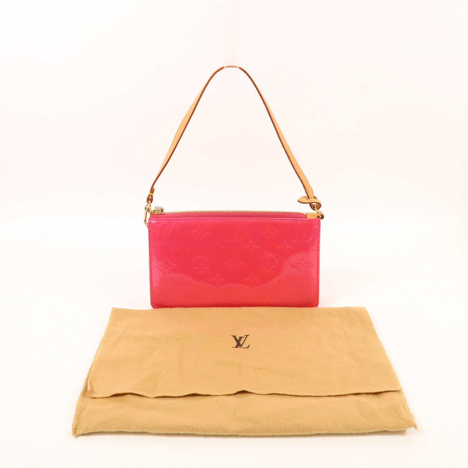 LOUIS VUITTON Monogram Vernis Lexington金扣手挽袋