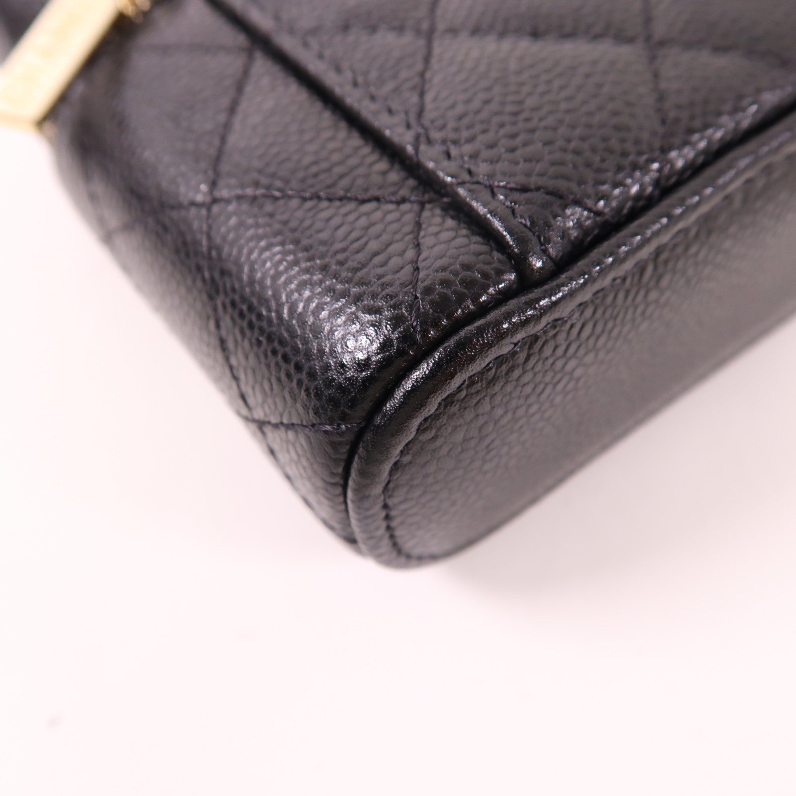 CHANEL 牛皮皮革Chain Shoulder金扣手挽肩背兩用袋