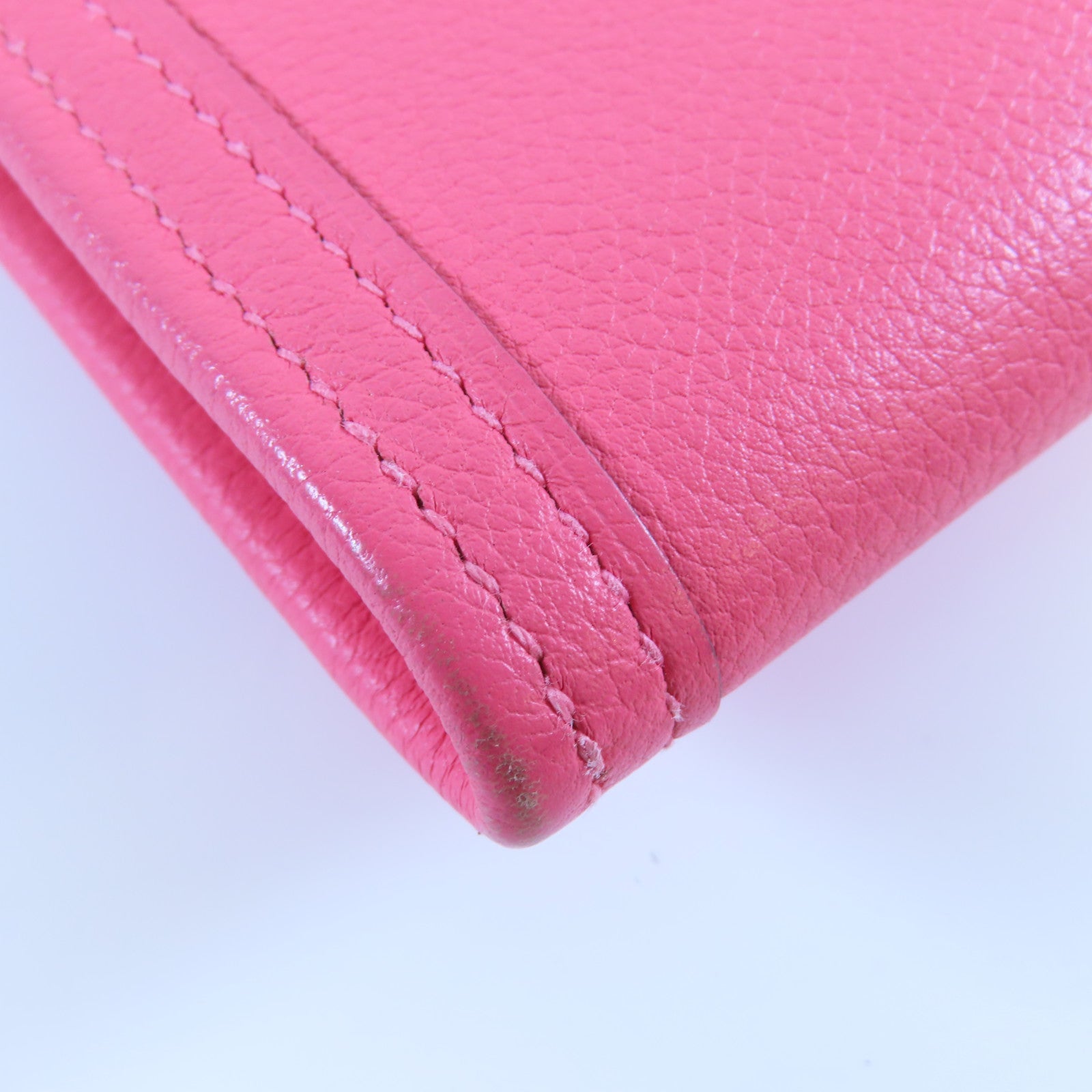 HERMES **【激減優惠】Evercolor皮革Jige手拿包Rose Azalee杜鵑粉紅色