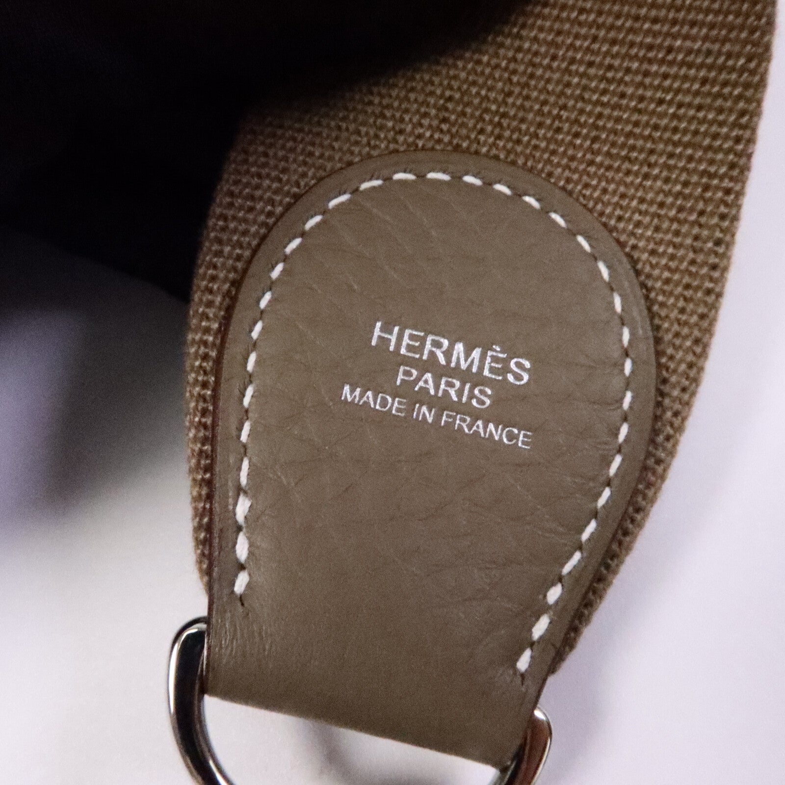 HERMES Clemence皮革Evelyne PM肩背袋Etoupe