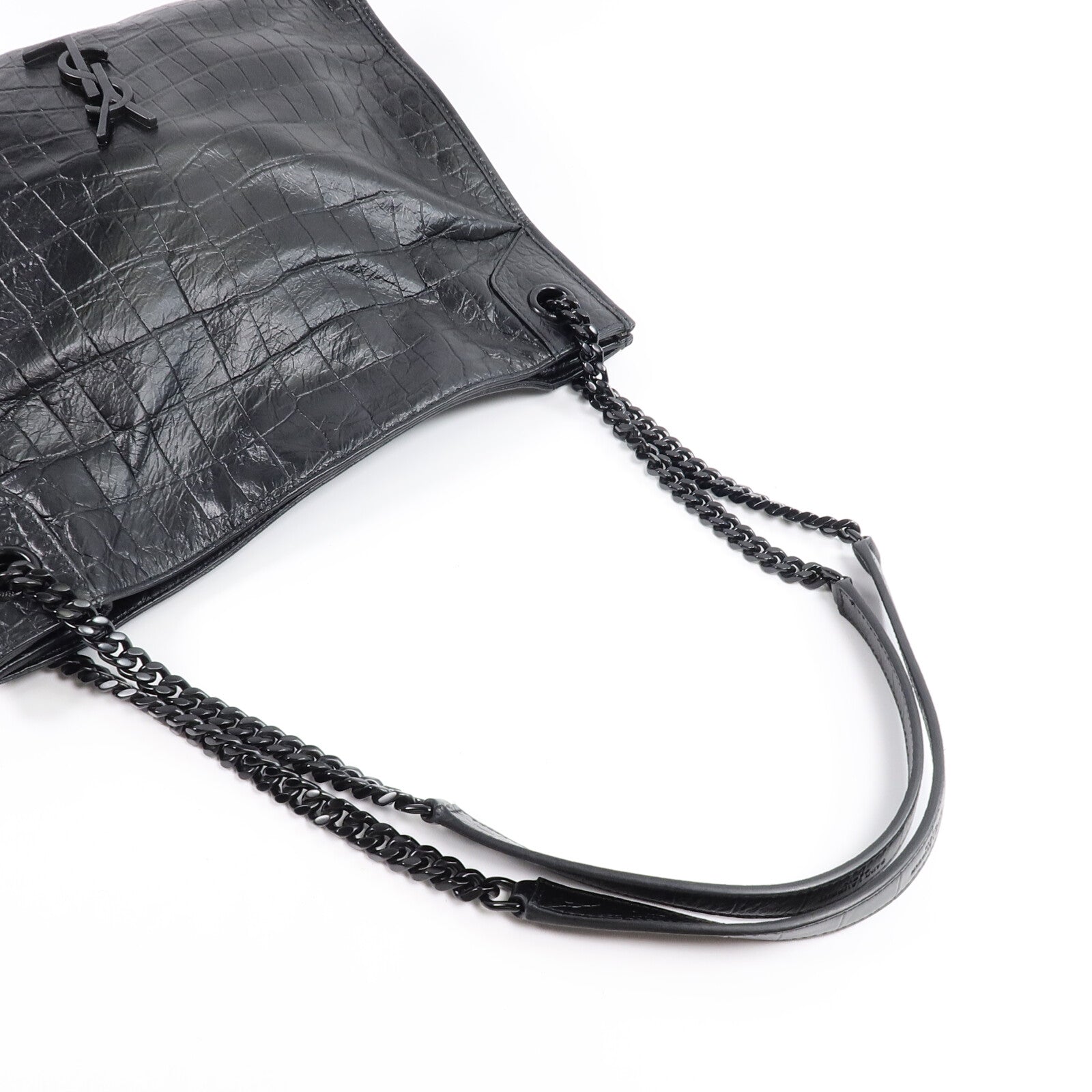SAINT LAURENT 牛皮皮革Niki Medium Shopper Tote鏈帶肩背袋