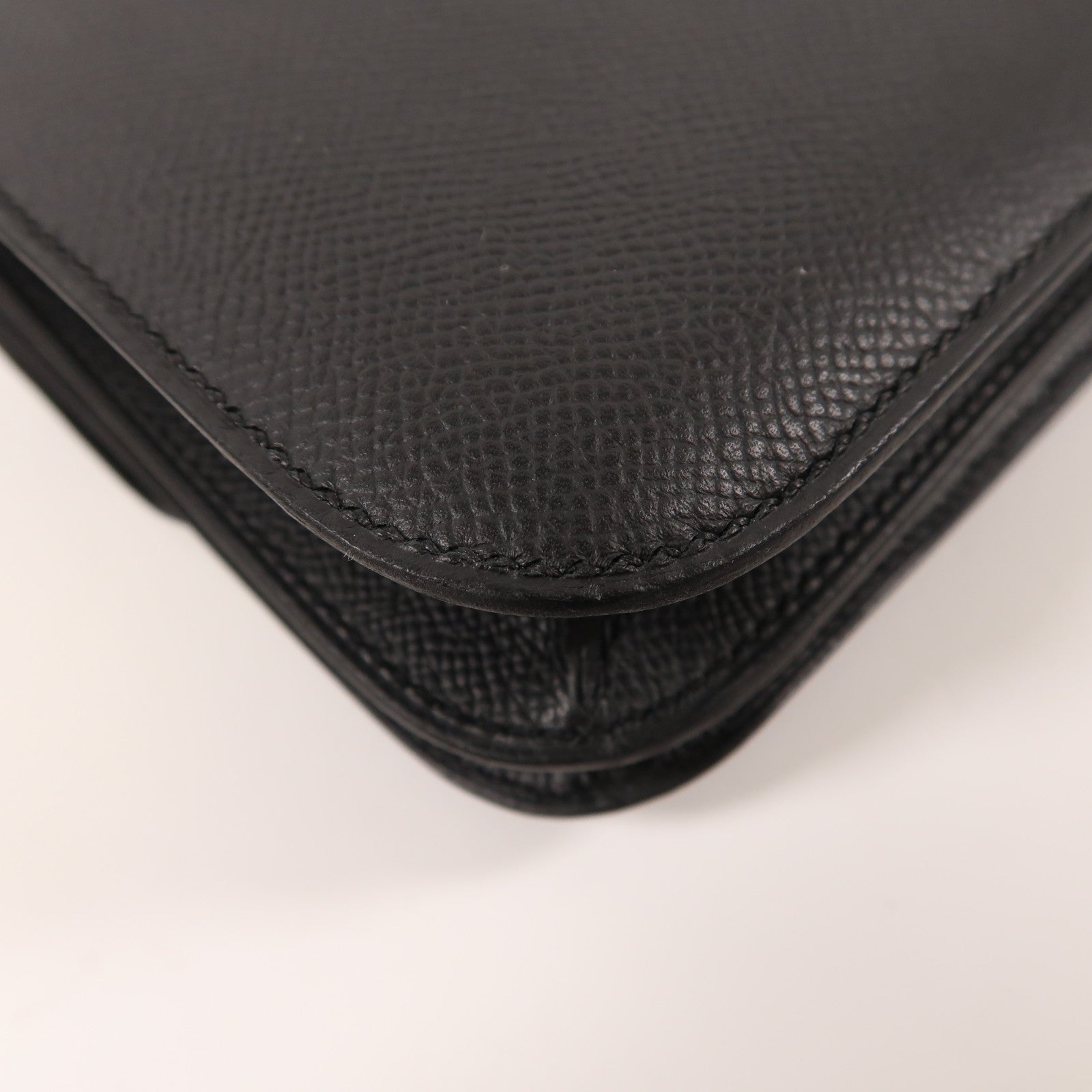 HERMES Epsom皮革Constance Mini金扣肩背袋Noir