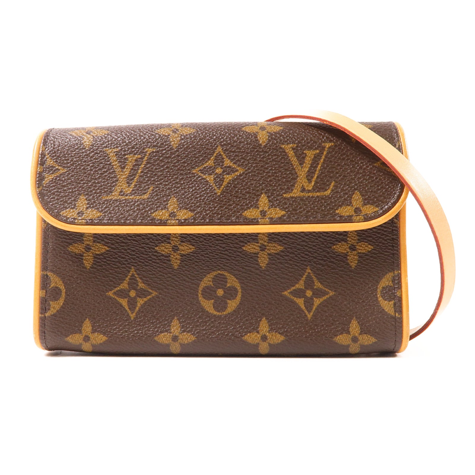 LOUIS VUITTON Monogram Pochette Florentine金扣腰包啡色