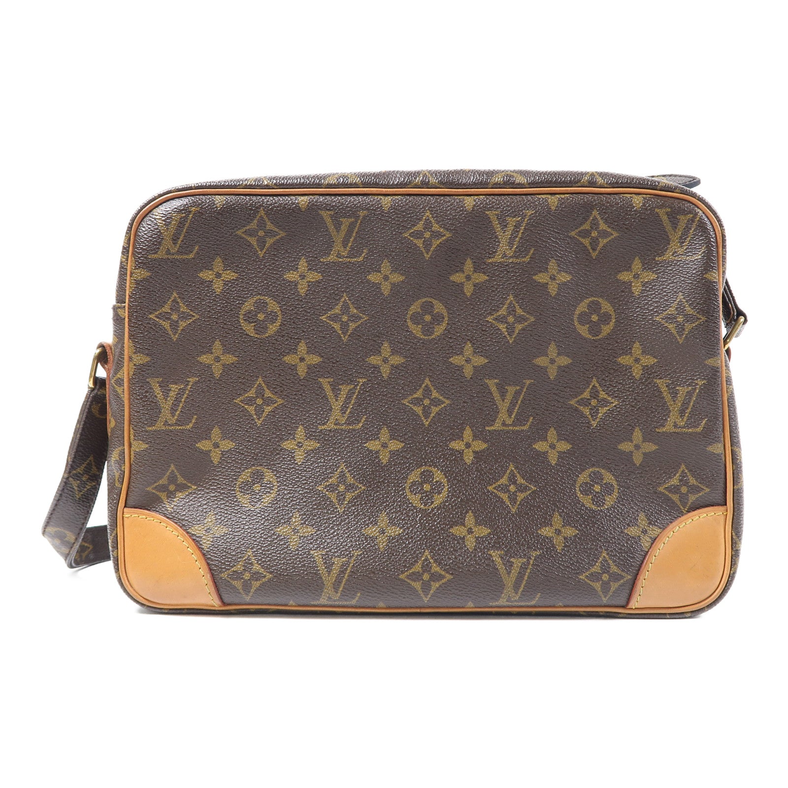 LOUIS VUITTON Monogram Nil金扣肩背袋啡色