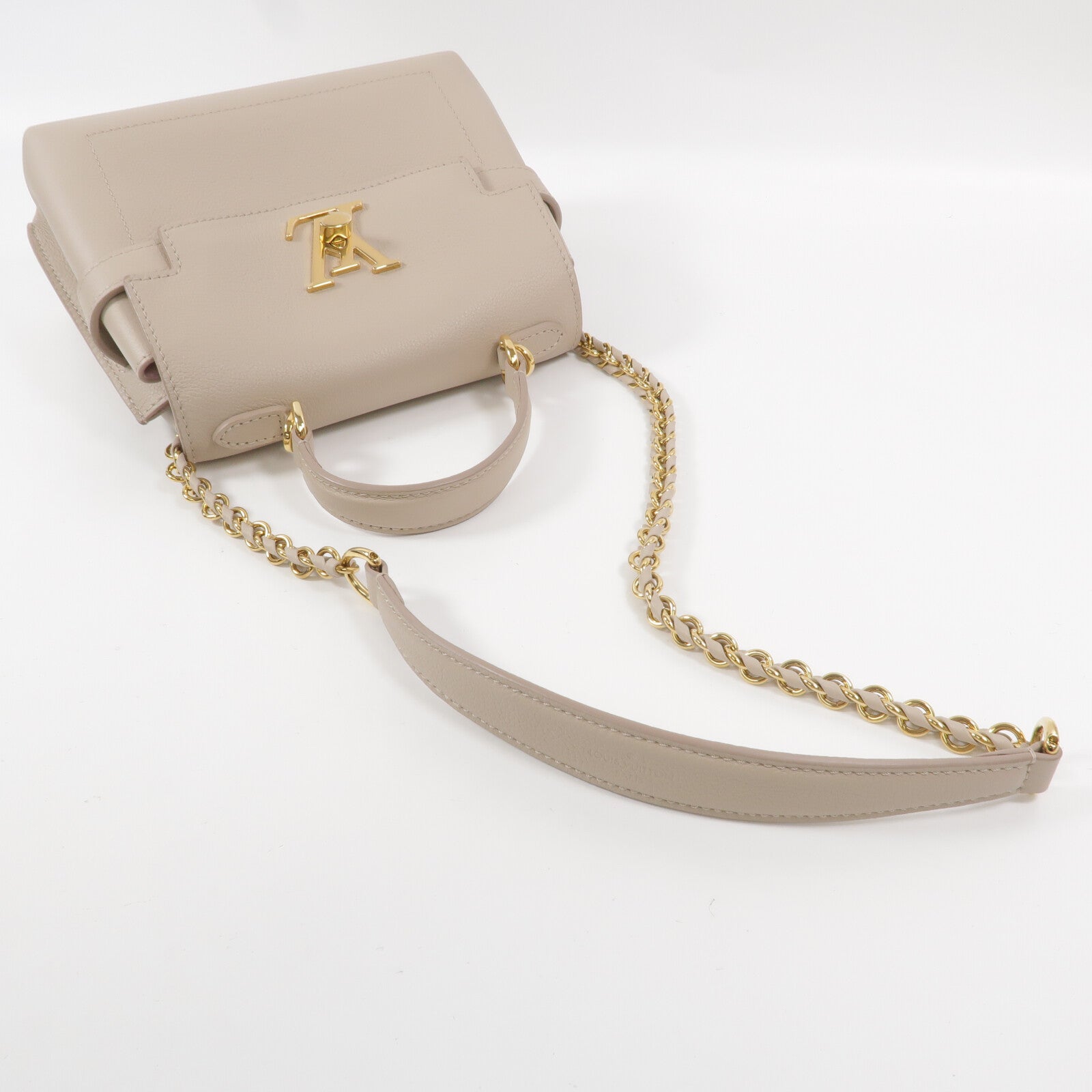 LOUIS VUITTON 牛皮皮革Lockme Ever Mini金扣手挽肩背兩用袋