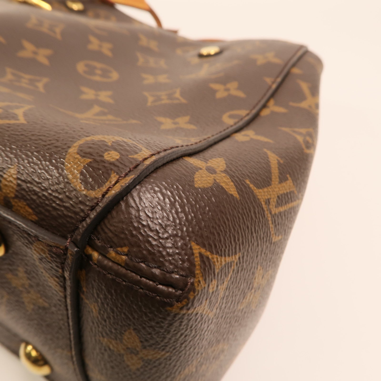 LOUIS VUITTON Monogram Montaigne BB金扣手挽肩背兩用袋棕色