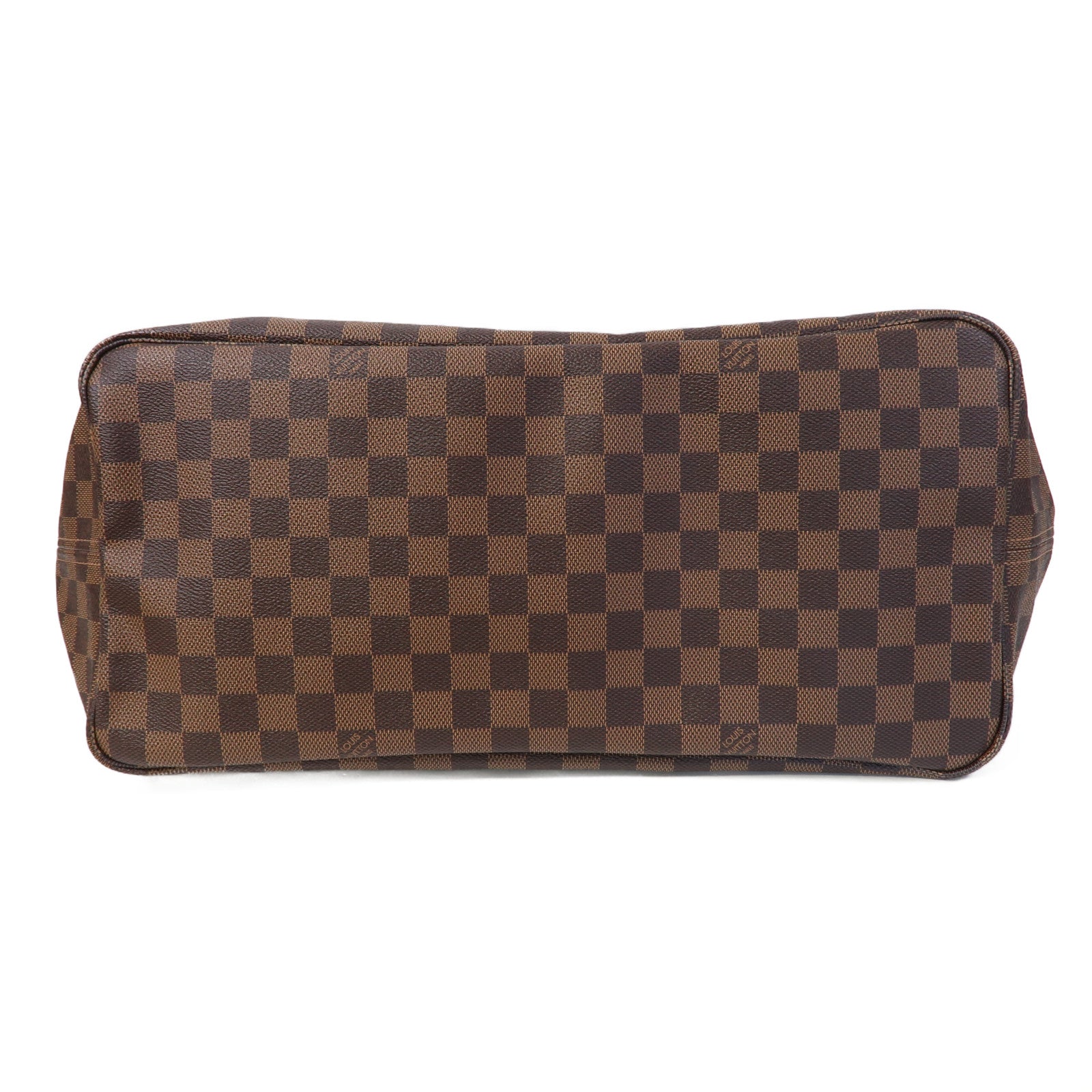 LOUIS VUITTON Damier Neverfull GM金扣手挽袋啡色