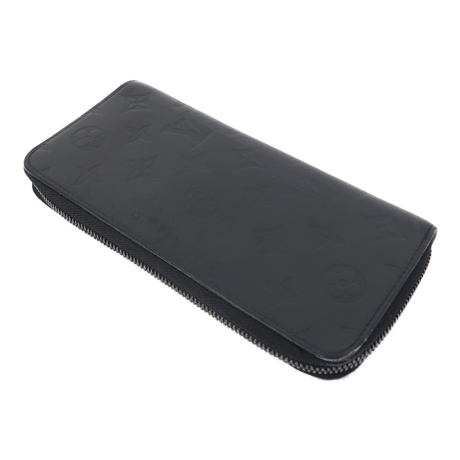 LOUIS VUITTON Monogram Shadow Zippy Wallet長錢包黑色