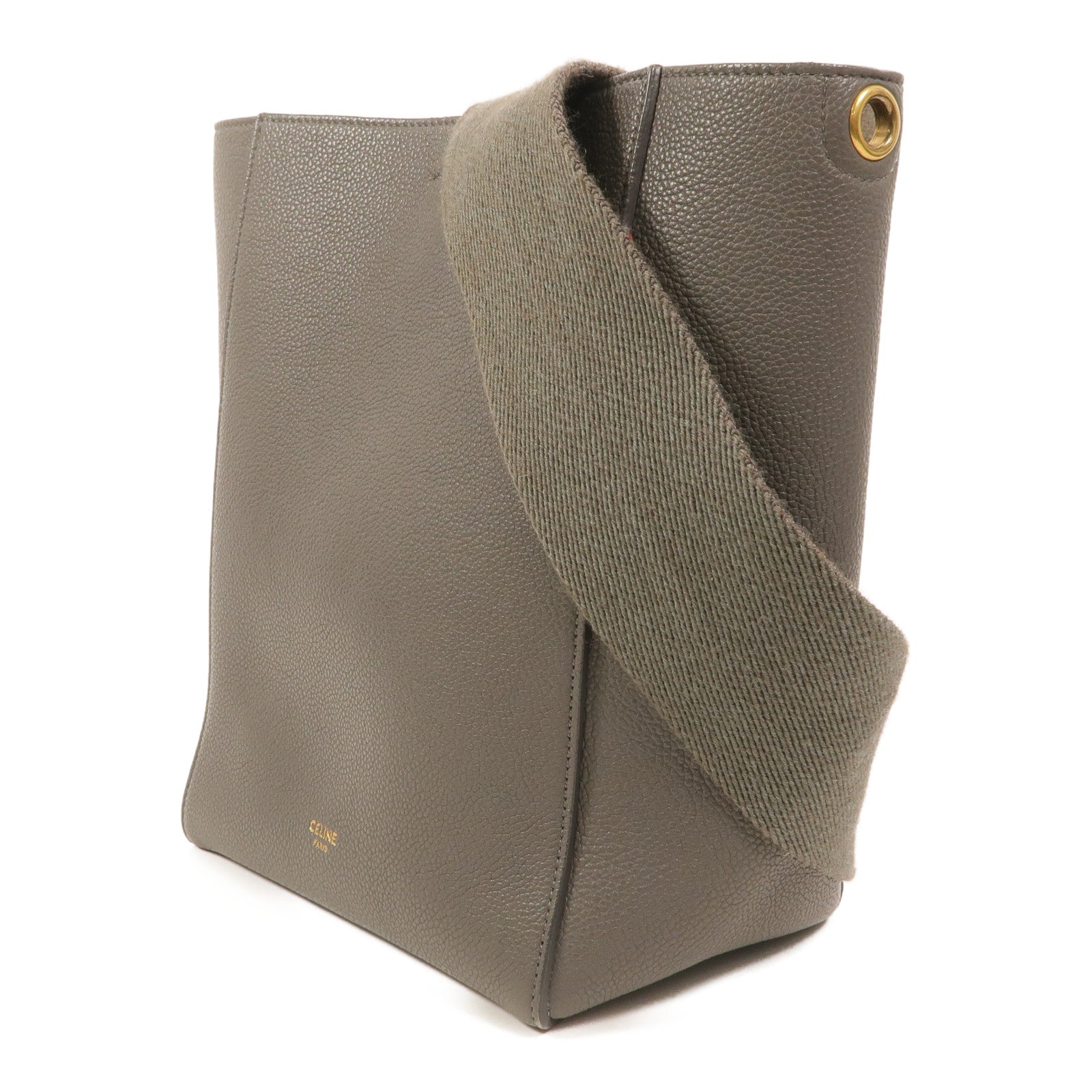 CELINE 牛皮皮革Small Sangle Bucket肩背袋