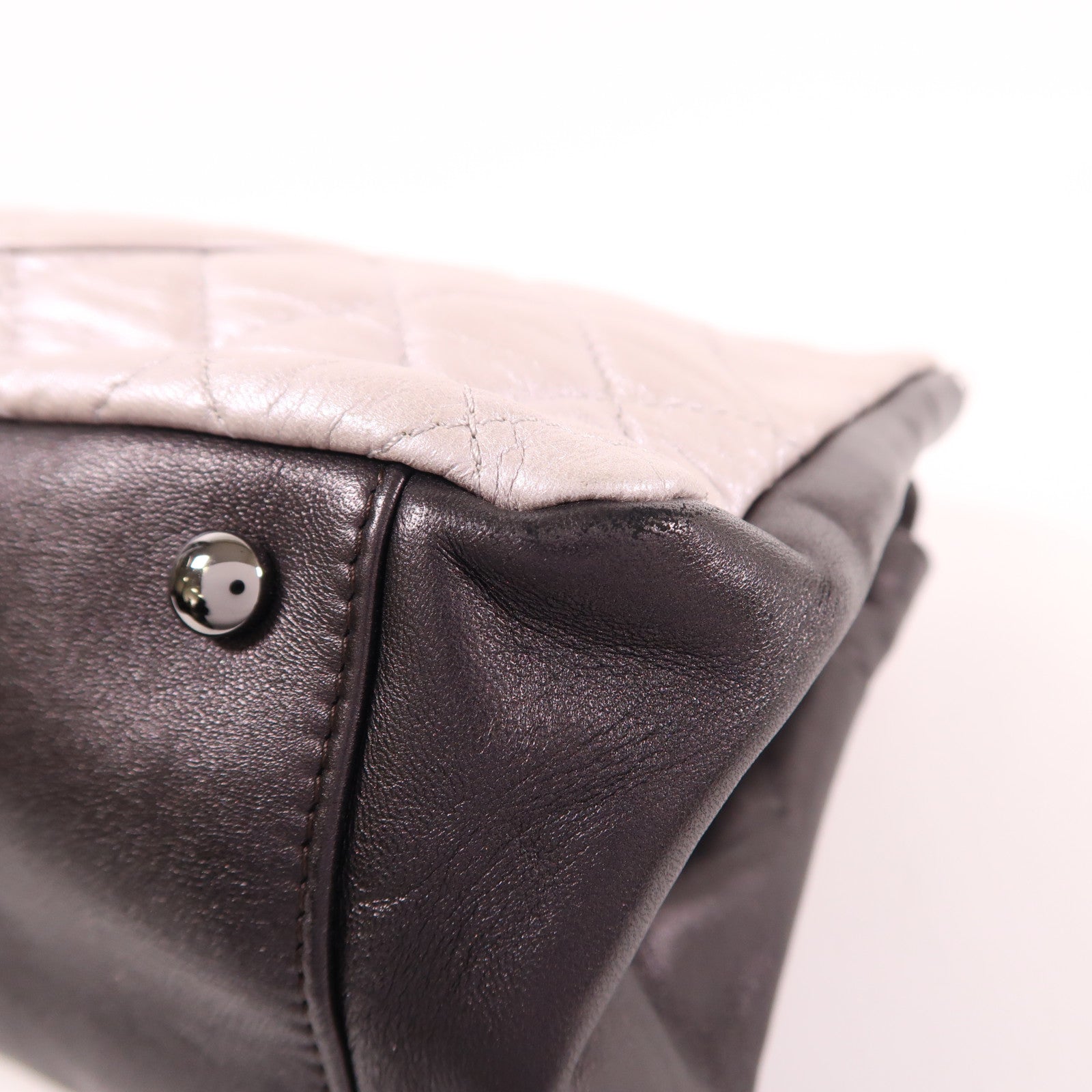 CHANEL 羊皮皮革Chain Shoulder銀扣鏈帶肩背袋