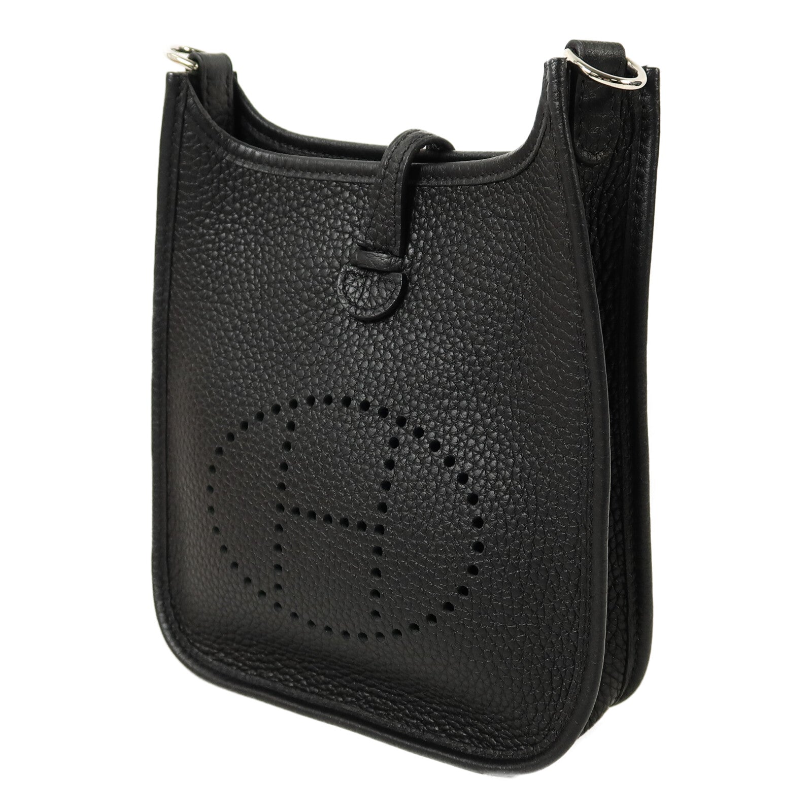HERMES Clemence皮革Evelyne TPM肩背袋Noir