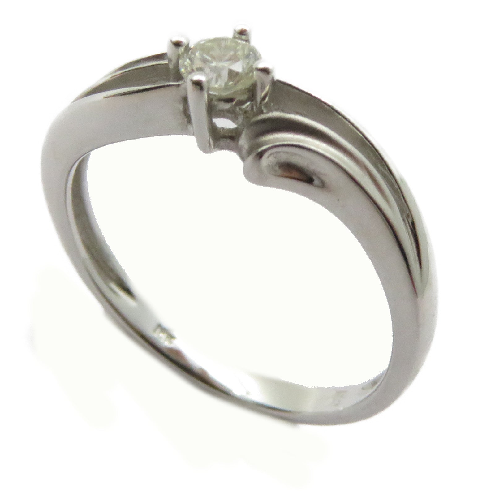 JEWELRY 【激減優惠】18K白金Diamond Ring 0.18ct鑽石戒指US#5.25