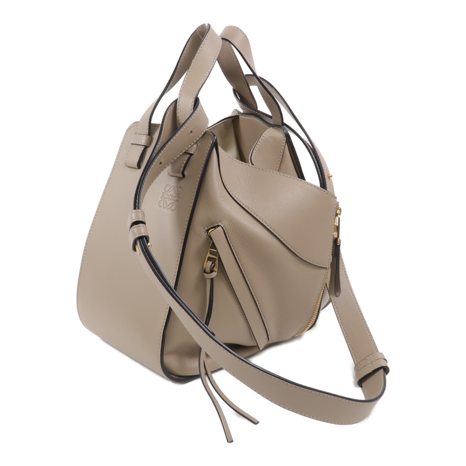 LOEWE 牛皮皮革Hammock Small手挽肩背兩用袋