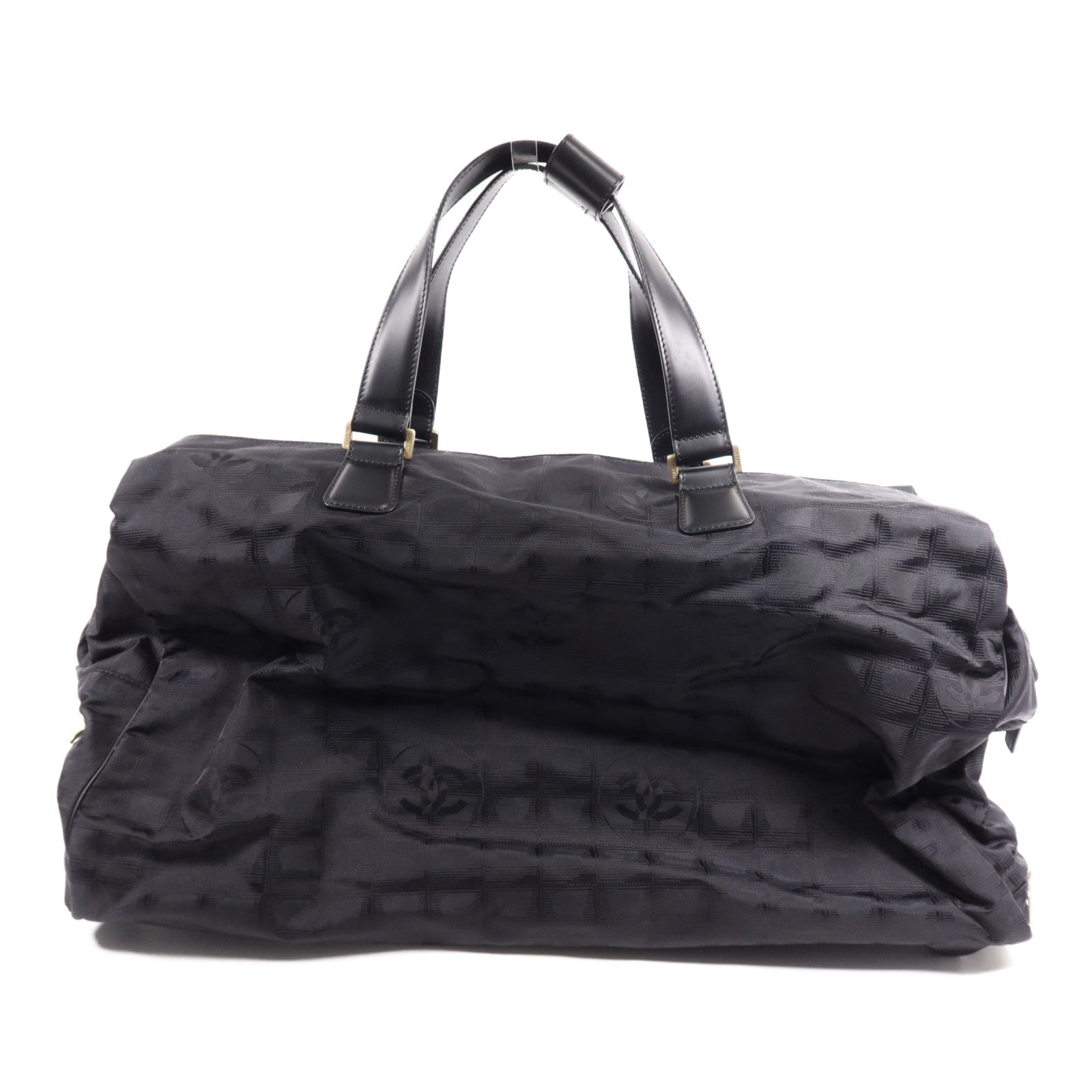 CHANEL 尼龍Carry Bag銀扣手挽袋