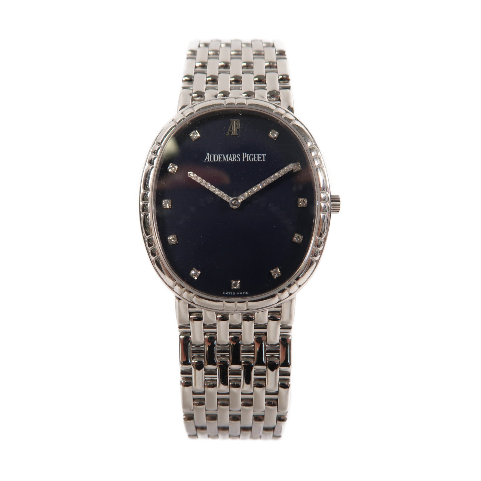 AUDEMARS PIGUET 【清倉大減價】Diamond Watch 18K白金/鑽石手錶手動機芯黑色