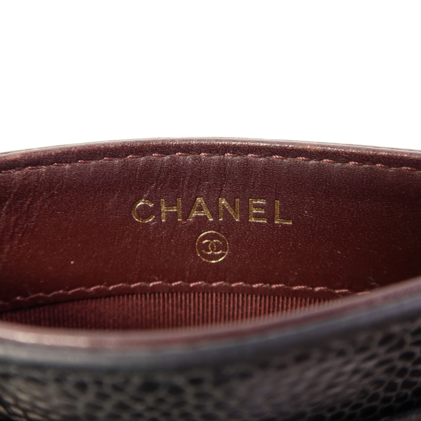 CHANEL 牛皮皮革Card Case銀扣卡片套