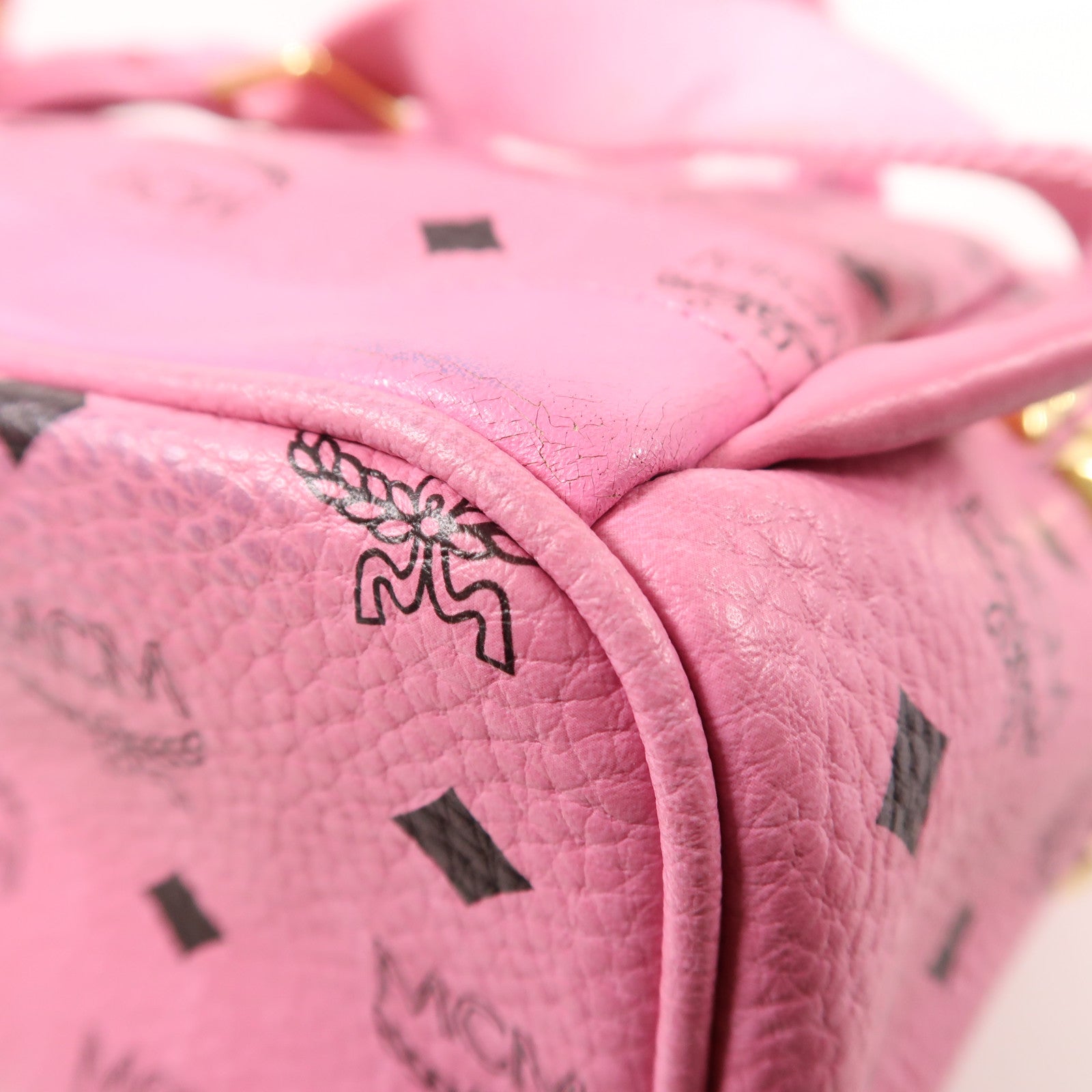 MCM 皮革Rucksack金扣背包