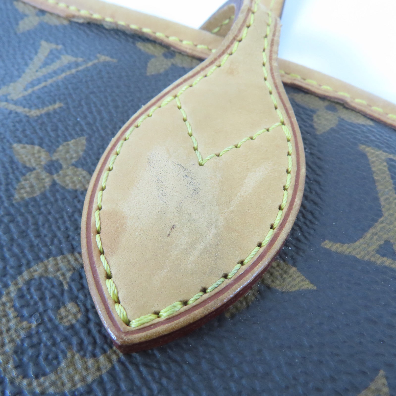 LOUIS VUITTON Monogram Neverfull MM金扣手挽袋啡色