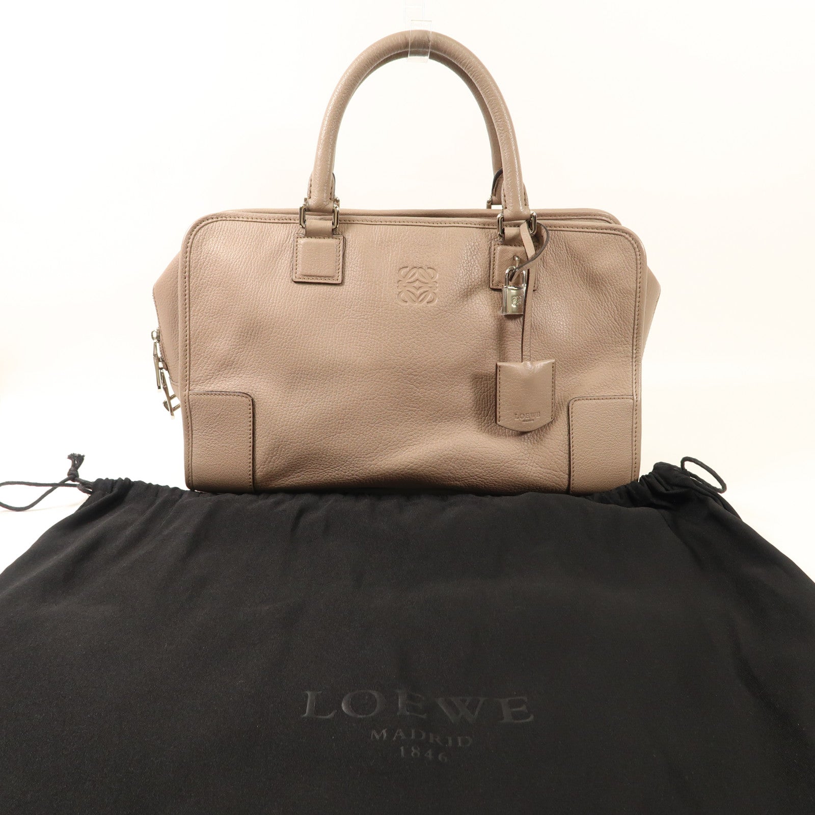 LOEWE 牛皮皮革Amazona 23銀扣手挽袋