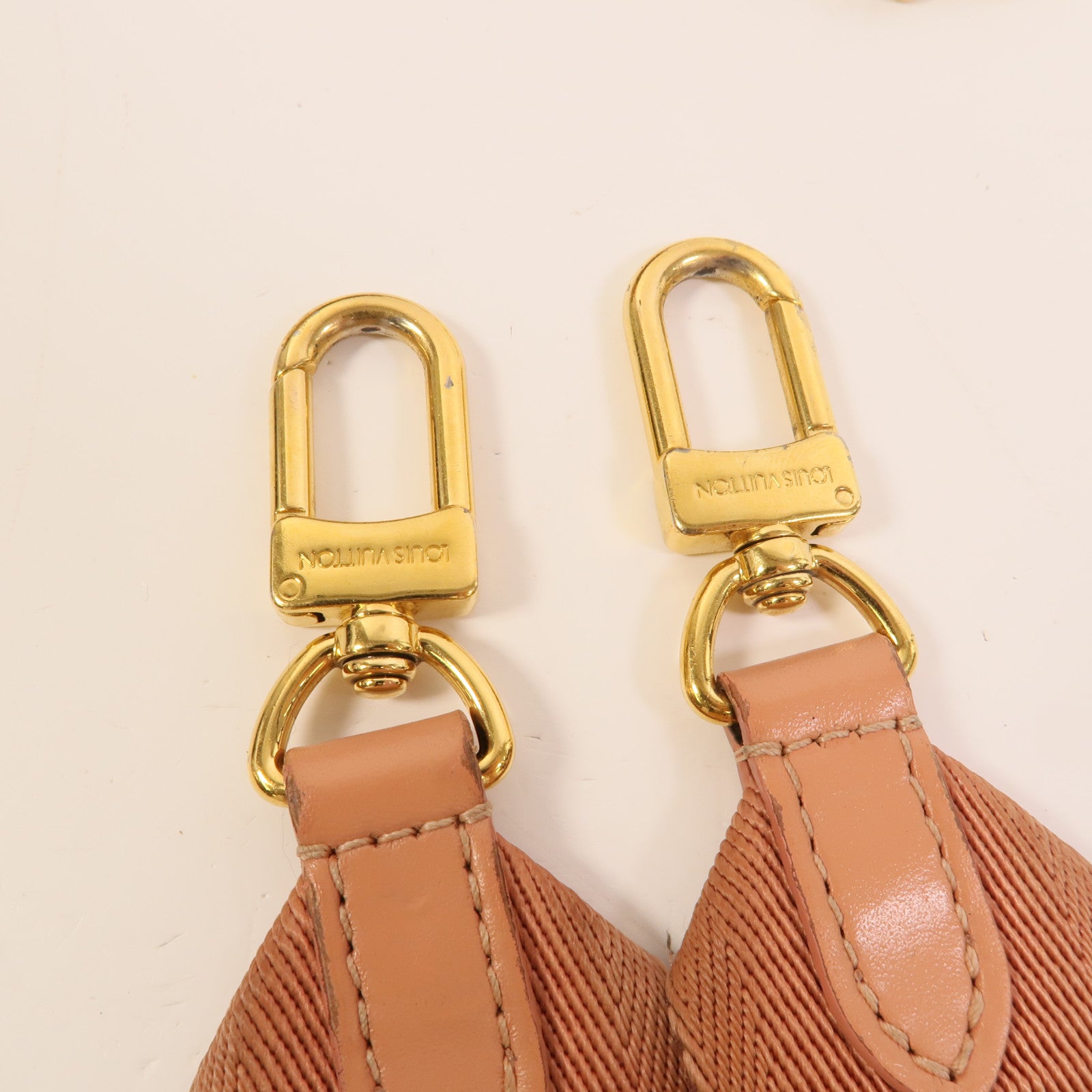 LOUIS VUITTON Monogram Petite Malle Souple金扣手挽肩背兩用袋棕色/粉紅色