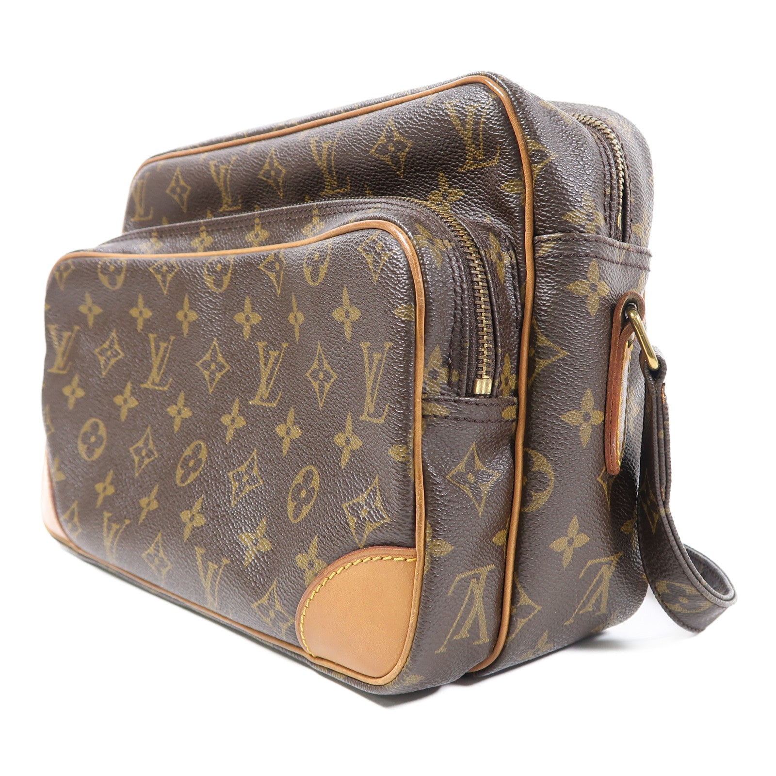 LOUIS VUITTON Monogram Nil金扣肩背袋啡色