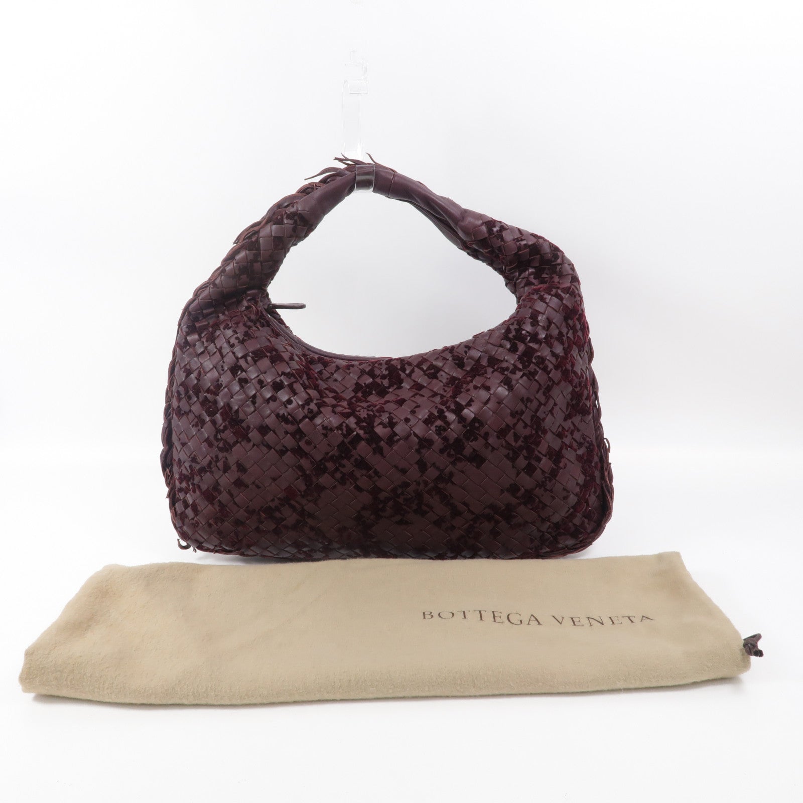 BOTTEGA VENETA 牛皮皮革/天鵝絨Intrecciato Hobo手挽袋