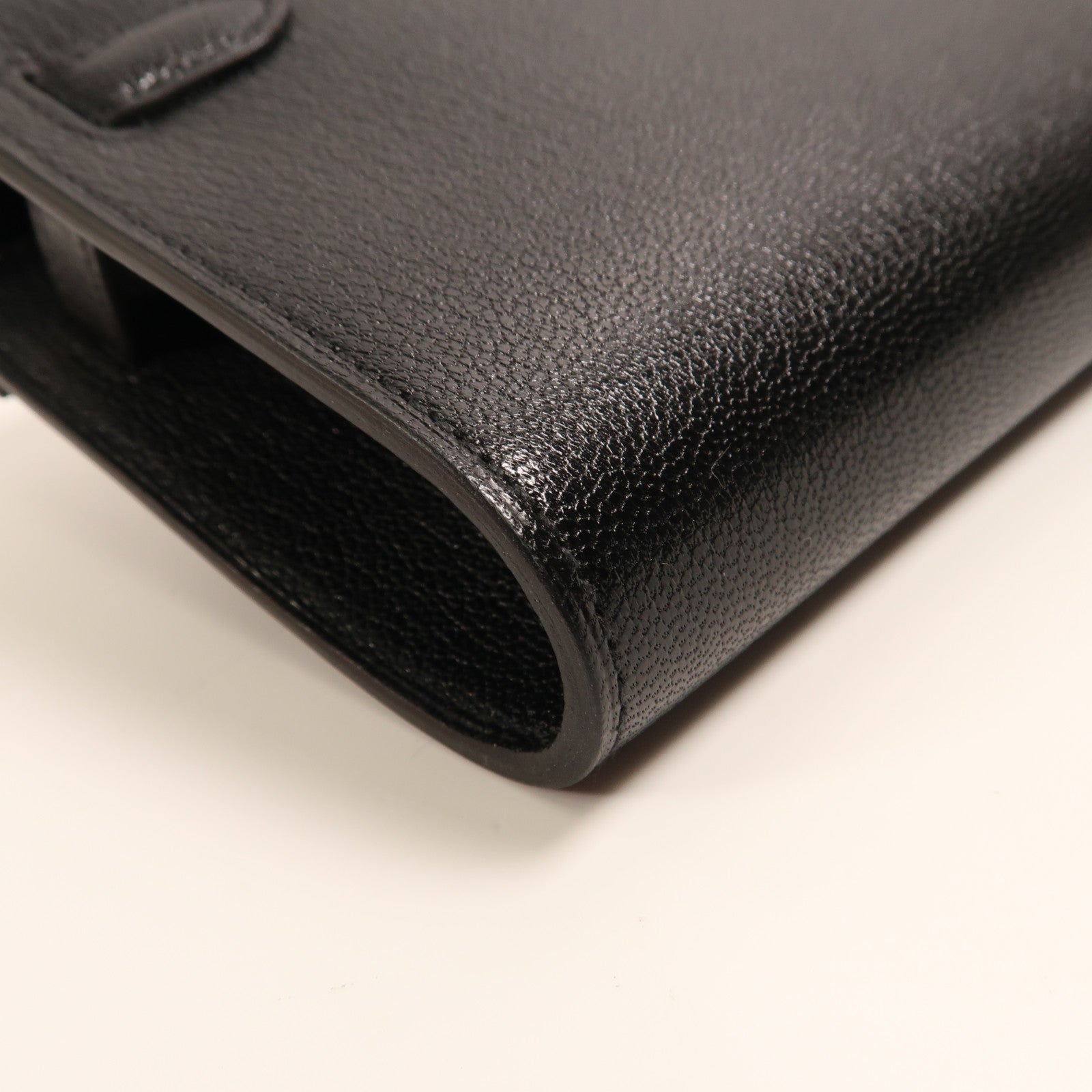 HERMES 【激減優惠】Chevre皮革Kelly To Go銀扣肩背袋黑色