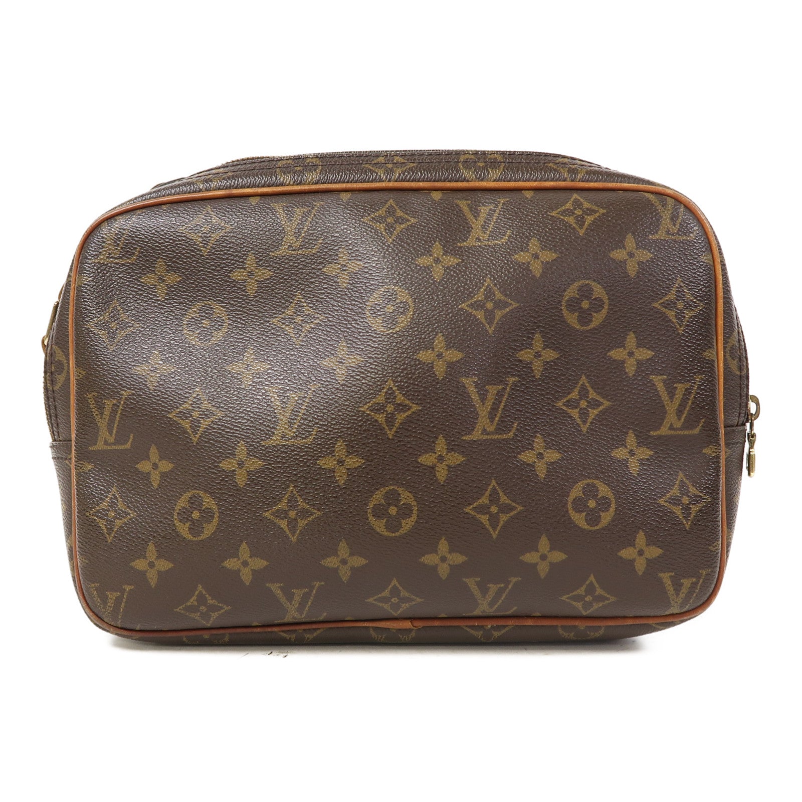 LOUIS VUITTON Monogram Reporter PM金扣肩背袋啡色