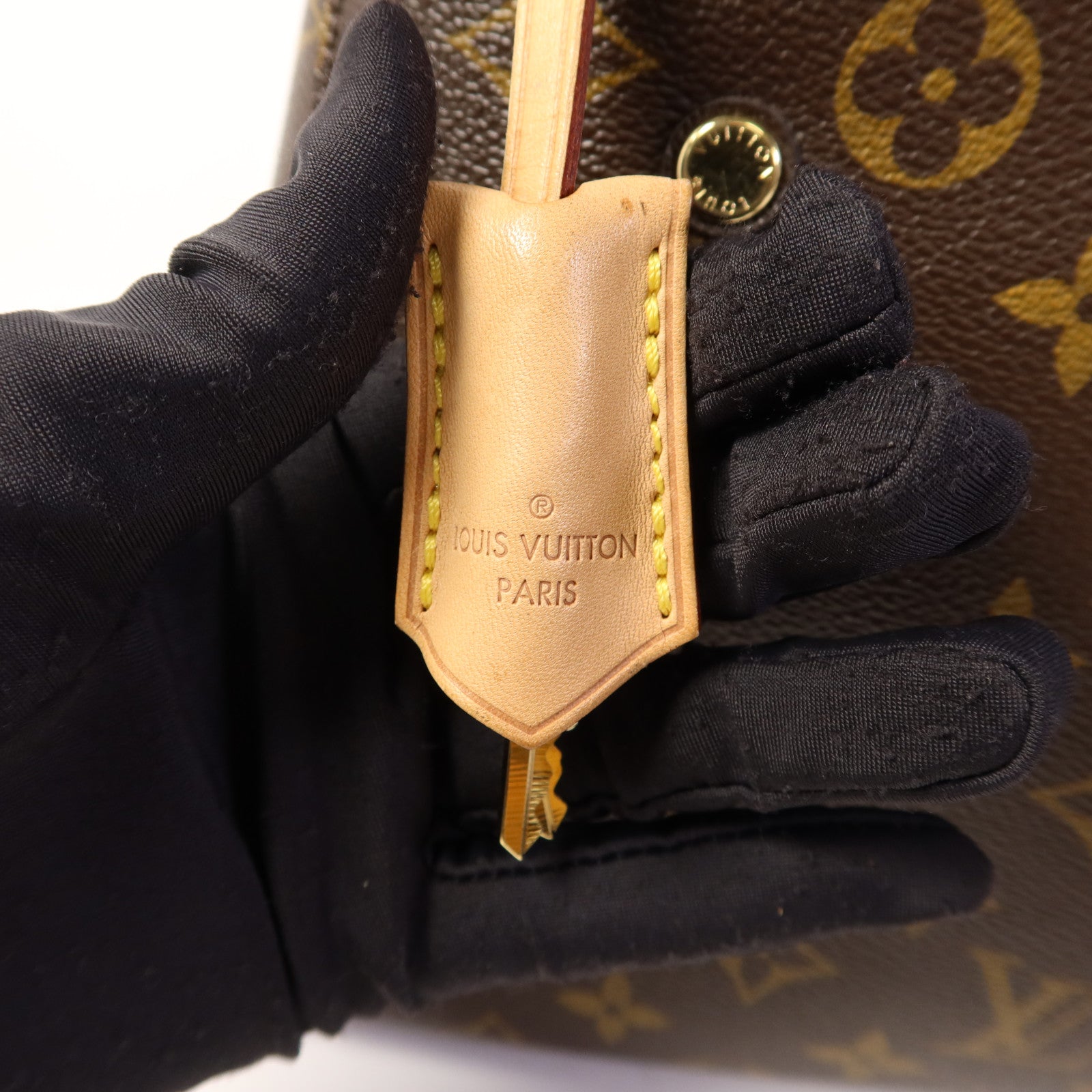 LOUIS VUITTON Monogram Montaigne BB金扣手挽肩背兩用袋棕色