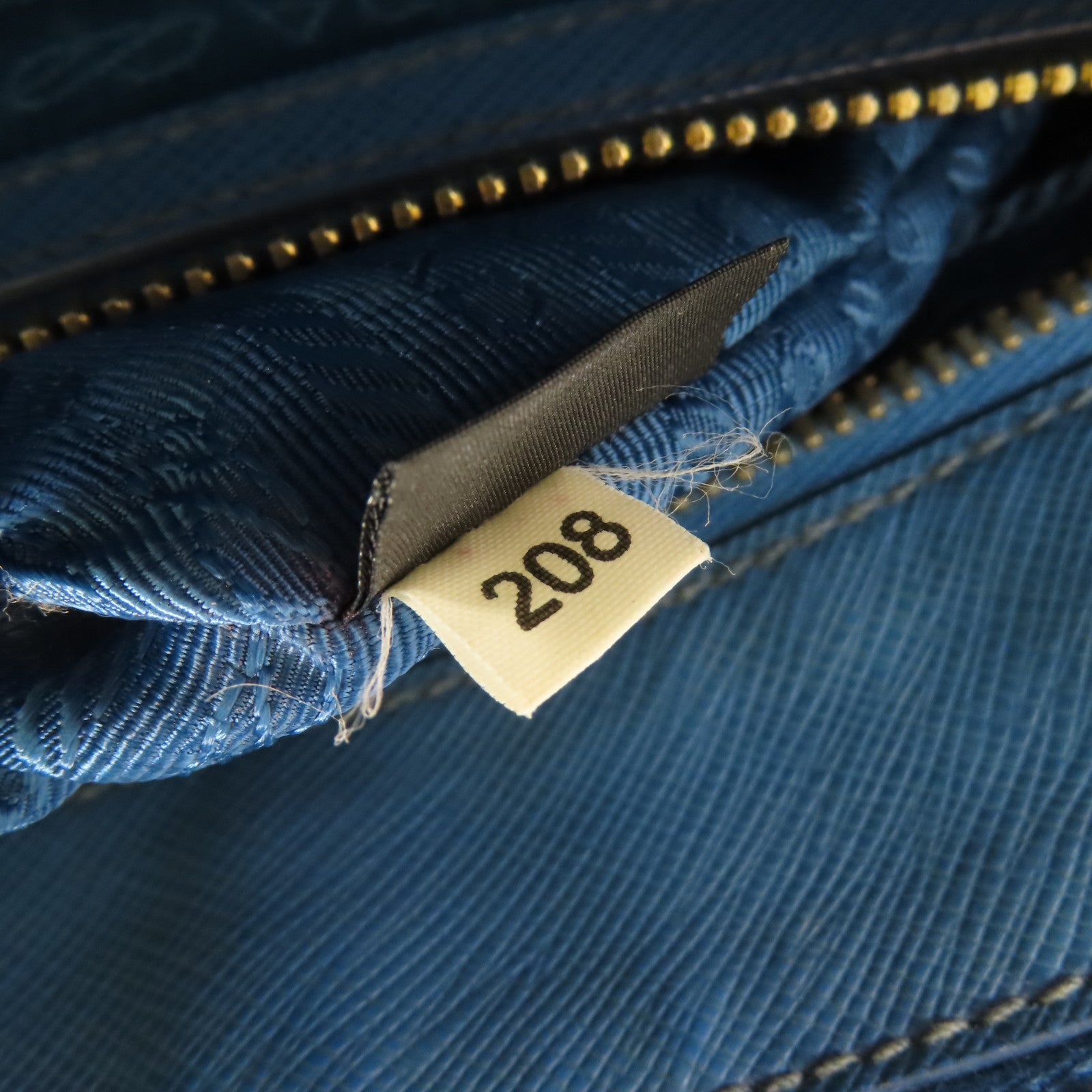 PRADA Galleria 2 Way Shoulder Hand Bag BN2274 Saffiano Leather Blue