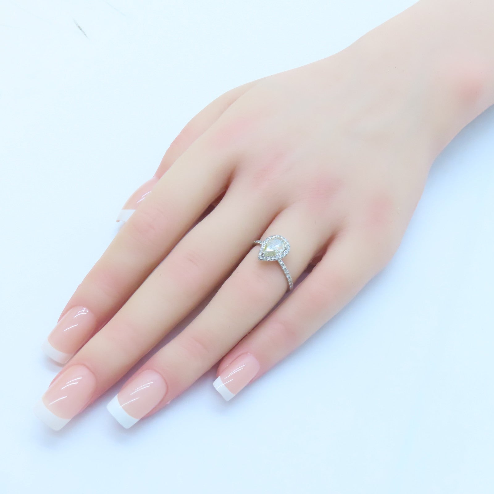 JEWELRY PT950鉑金Diamond Ring 1.012ct/0.26ct鑽石戒指US#6.25