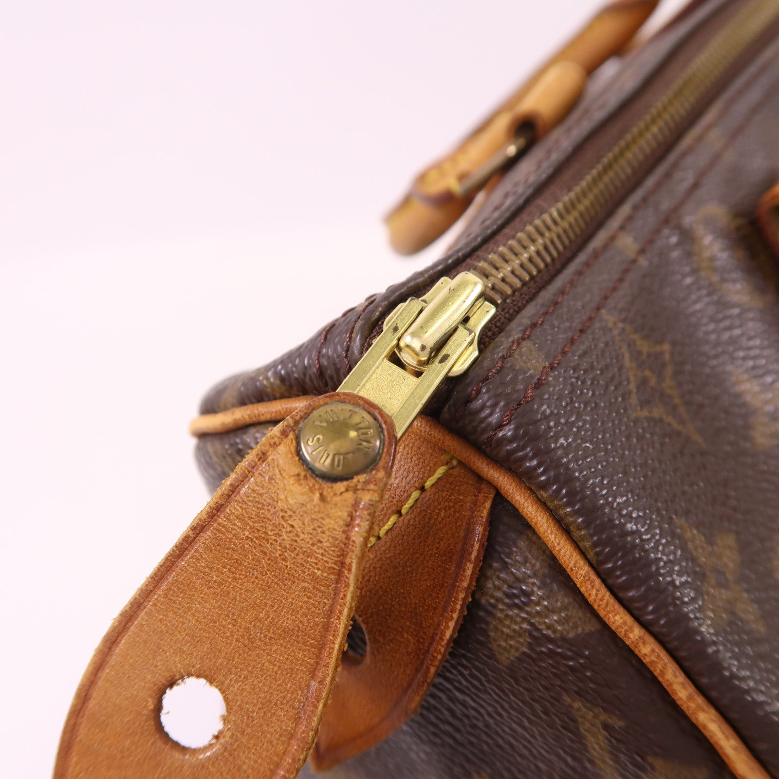 LOUIS VUITTON Monogram Speedy 30金扣手挽袋