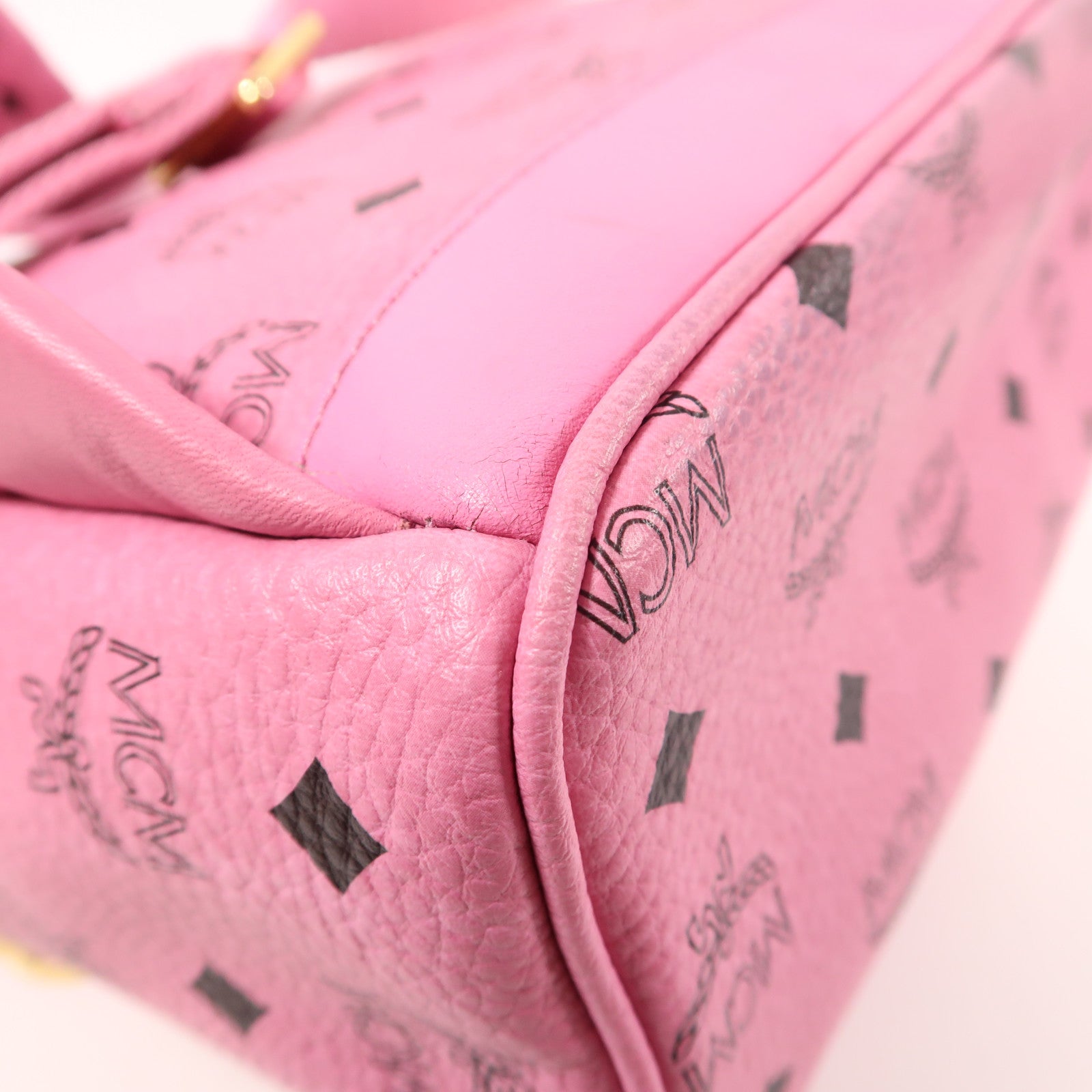 MCM 【激減優惠】皮革Rucksack金扣背包