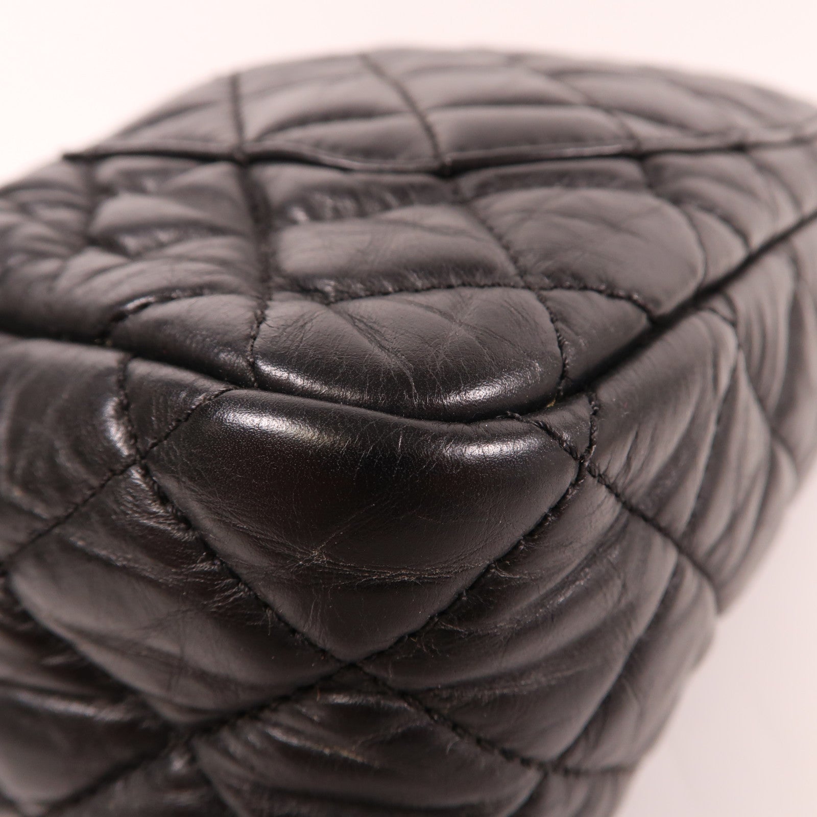 CHANEL 牛皮皮革2.55 Shoulder Bag金扣鏈帶肩背袋黑色