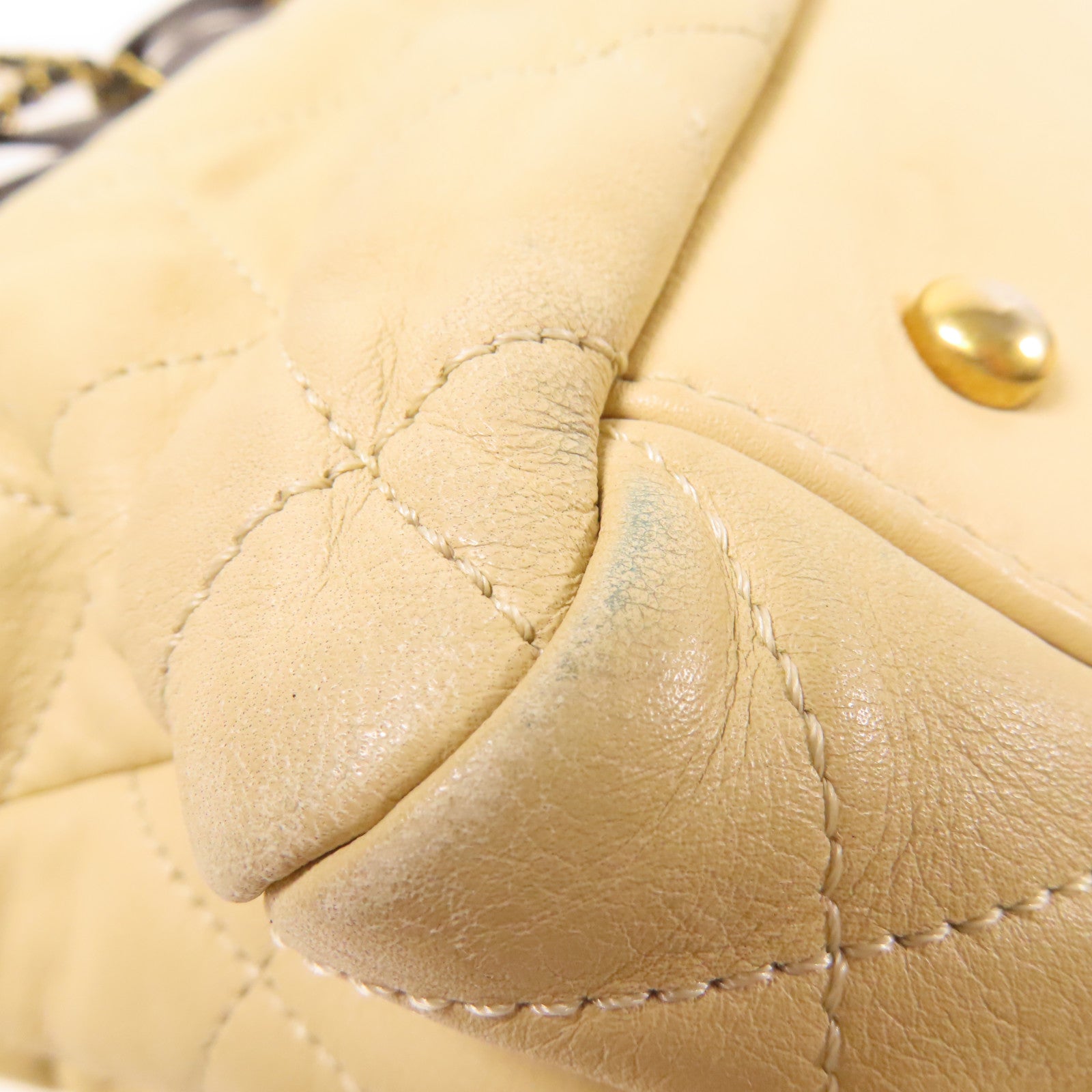 CHANEL 皮革2 Way Shoulder金扣手挽肩背兩用袋