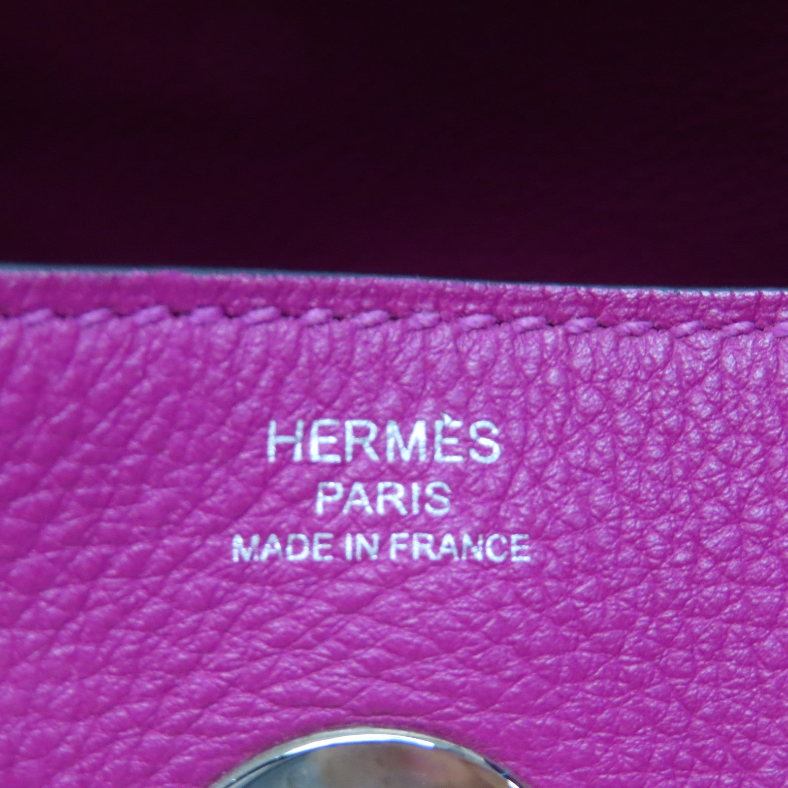 HERMES Evercolor皮革Lindy 26銀扣手挽肩背兩用袋Rose Purple/桃紫色