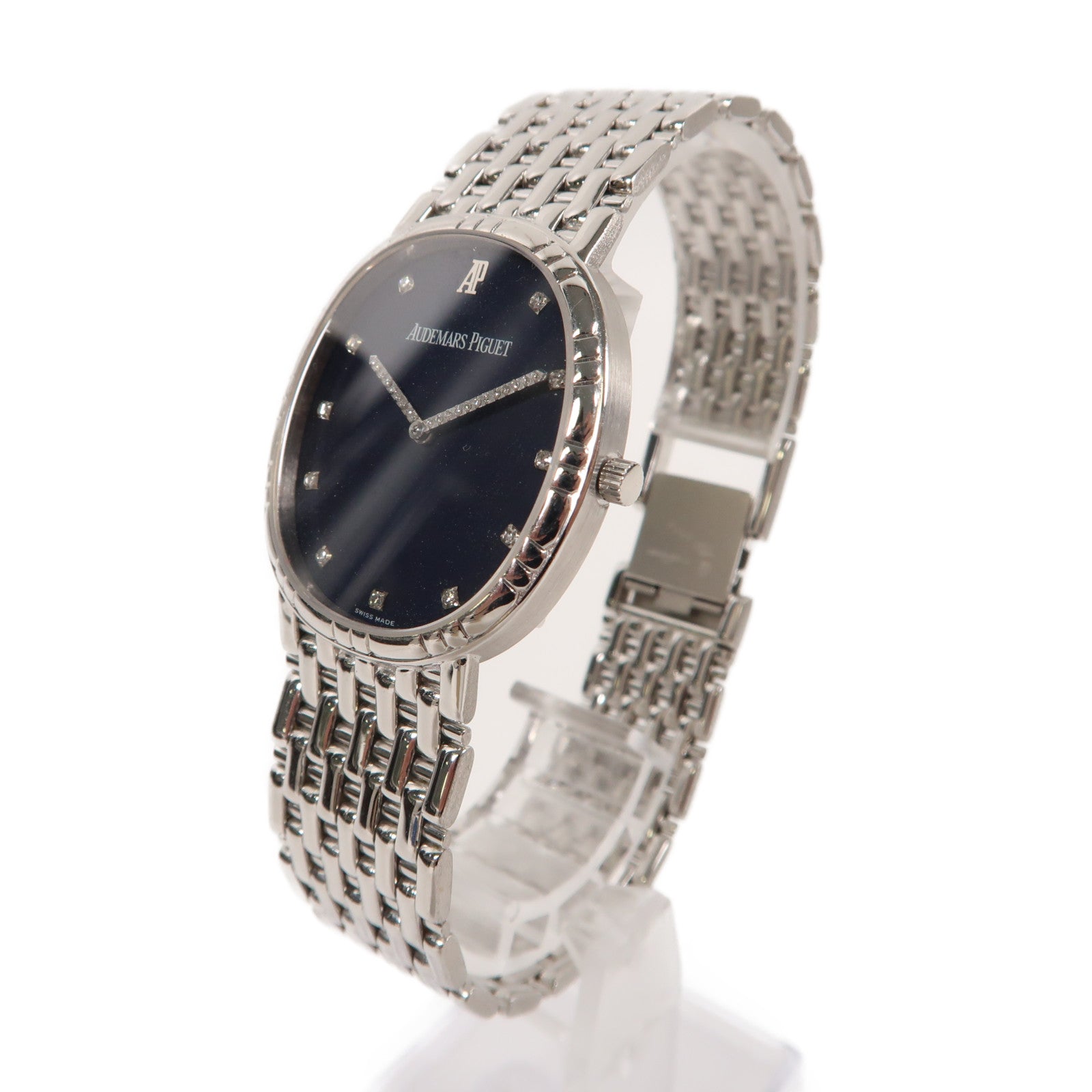AUDEMARS PIGUET 【清倉大減價】Diamond Watch 18K白金/鑽石手錶手動機芯黑色