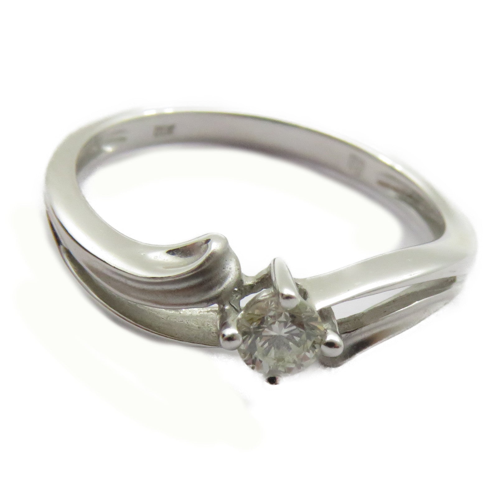 JEWELRY 【激減優惠】18K白金Diamond Ring 0.18ct鑽石戒指US#5.25