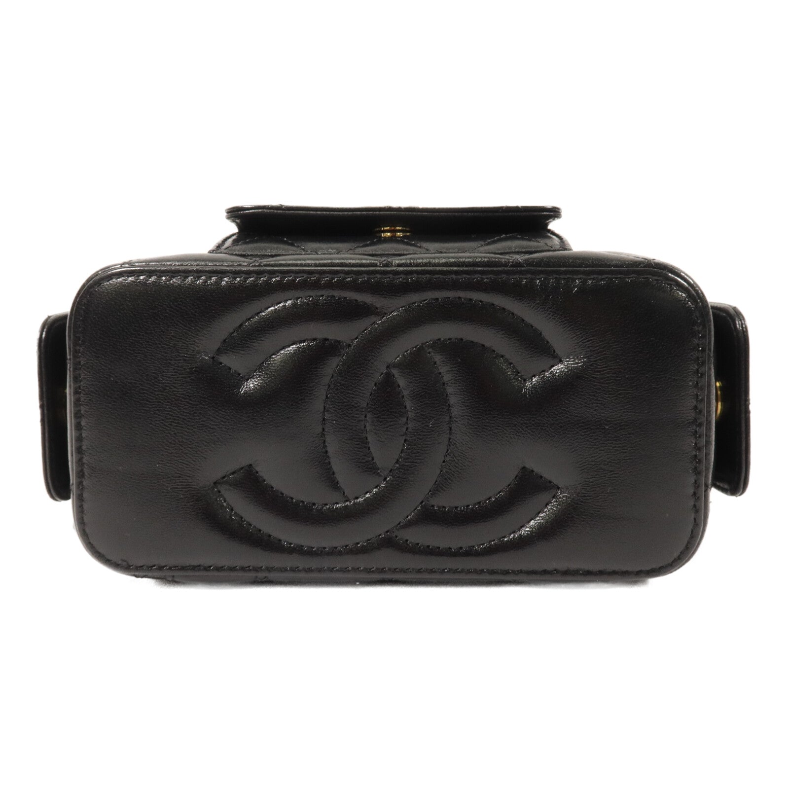 CHANEL 牛皮皮革Vanity Case鏈帶手挽肩背兩用袋