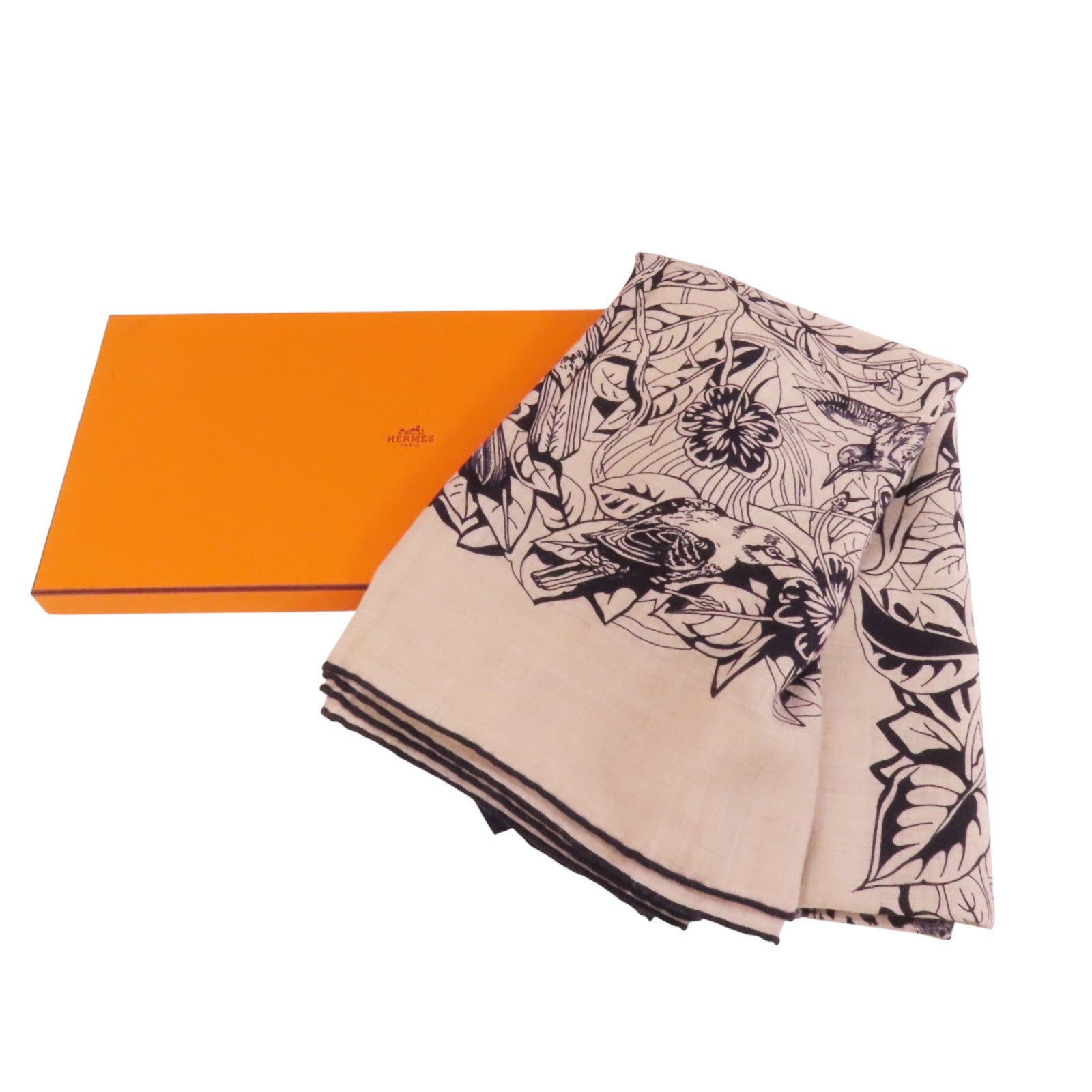 HERMES 羊絨/絲質Scarf絲巾